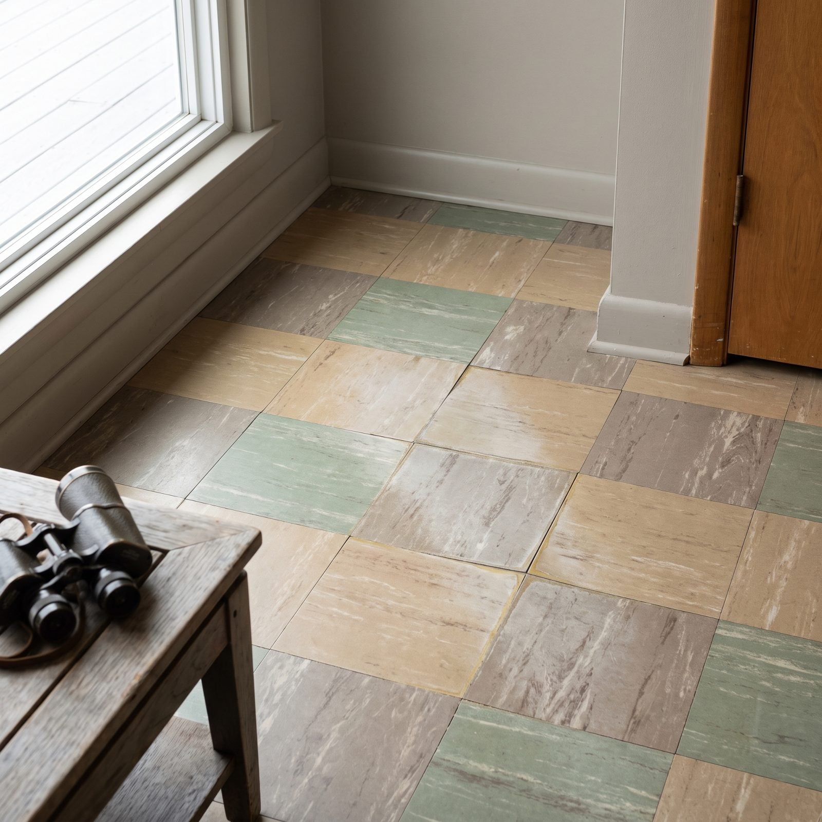 Nine-Inch Resilient Floor Tiles (Leave Them Alone)