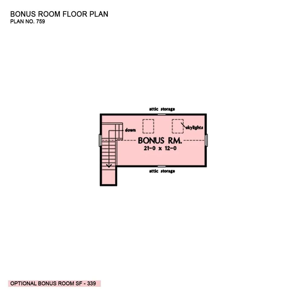 Floor Plan - Bonus Room