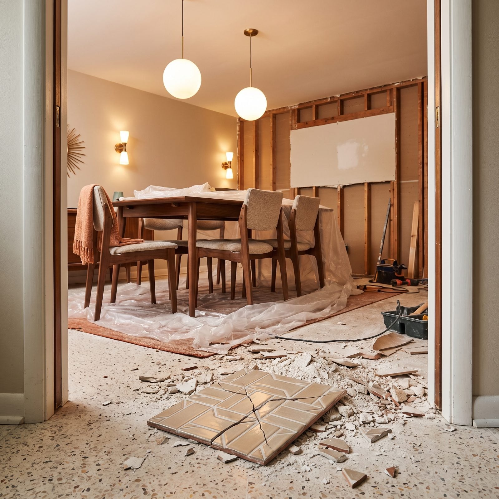 One Backsplash Replacement Somehow Reaches the Dining Room