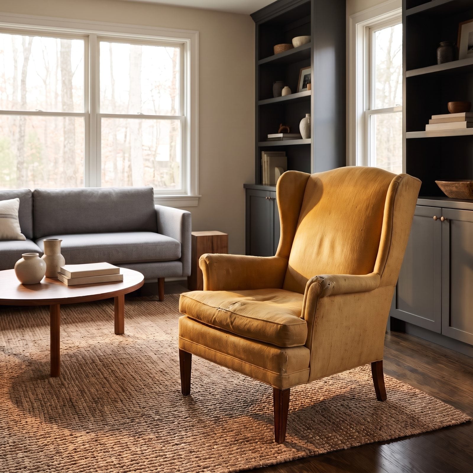 One Familiar Chair Keeps the New Room Grounded