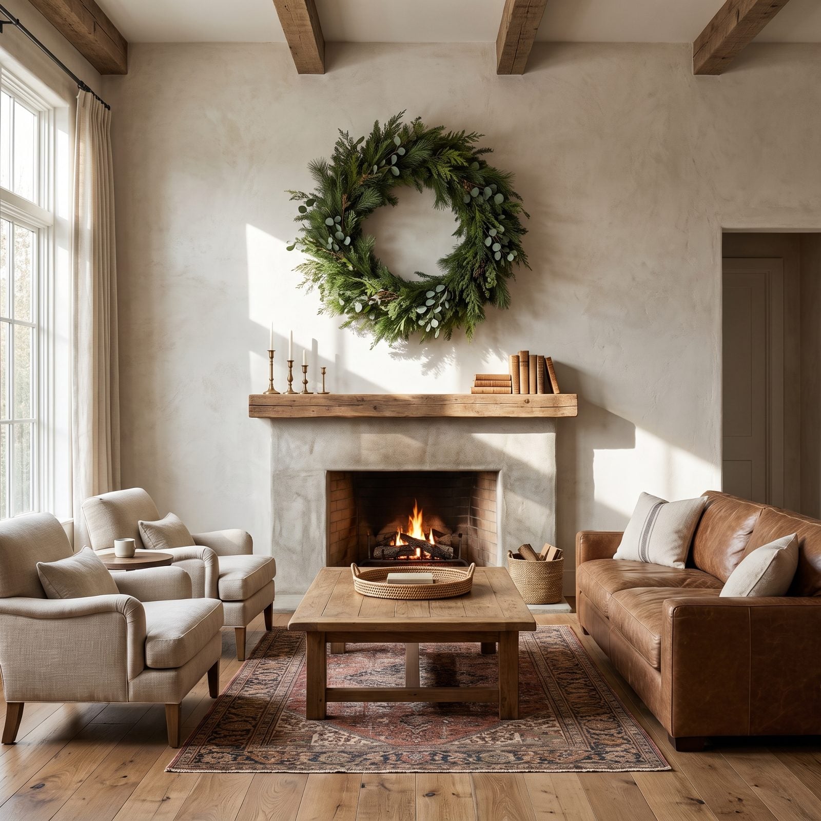 One Oversized Wreath Instead of a Dozen Small Things