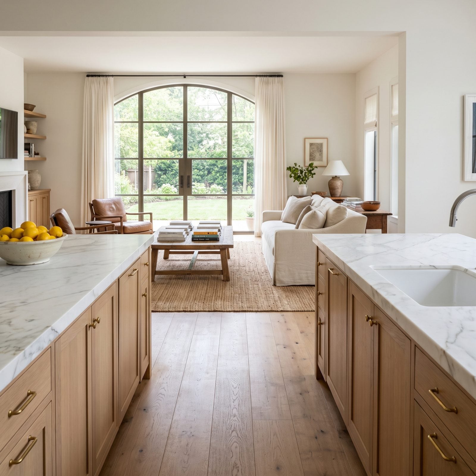 An Open Sightline Between the Kitchen and Living Room