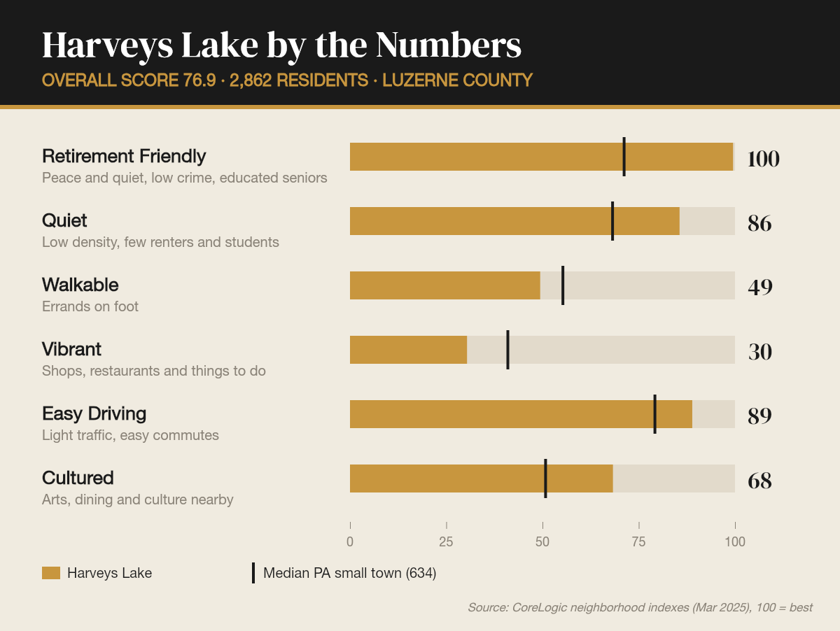 Harveys Lake by the numbers