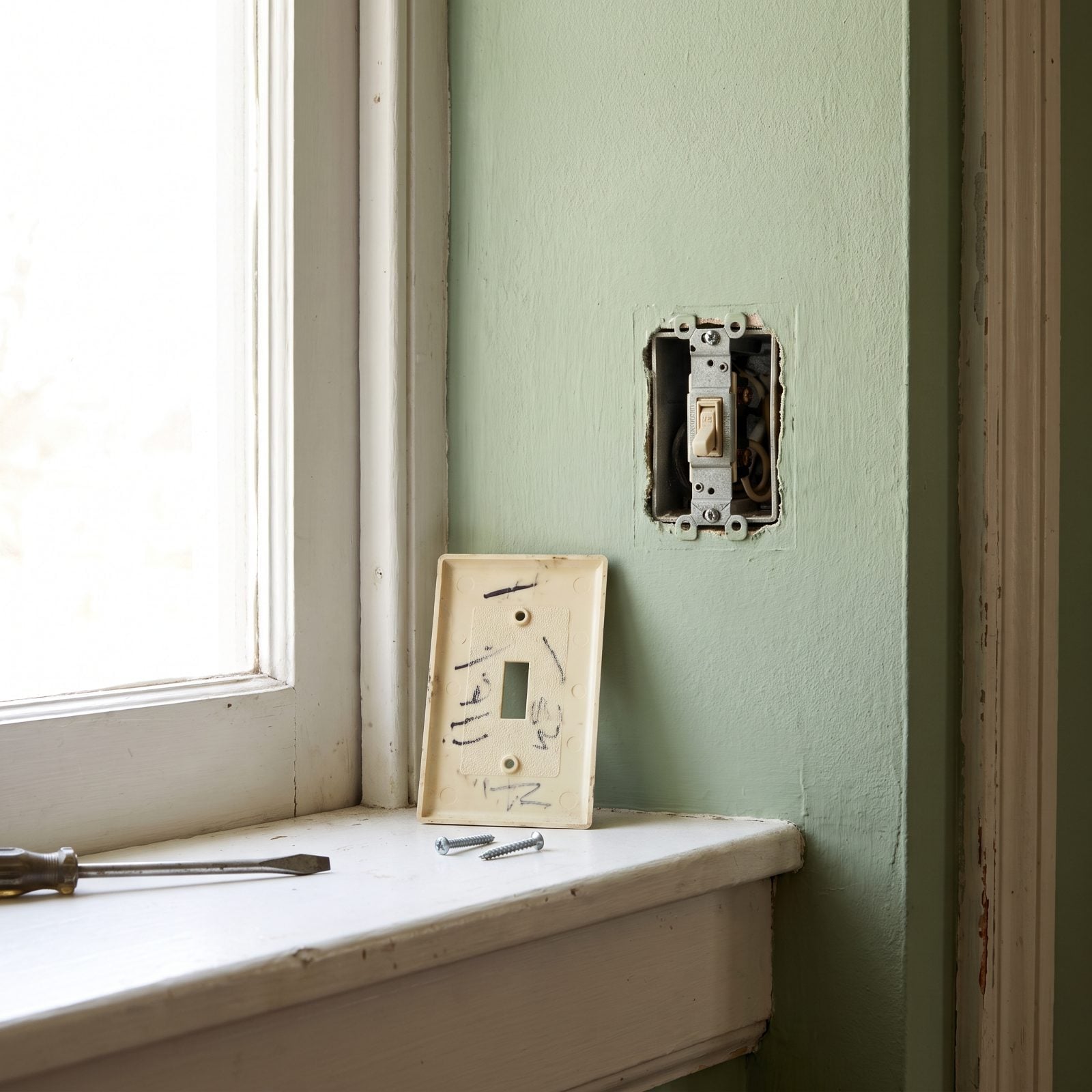 Paint Formulas Written Behind the Corresponding Switch Plates