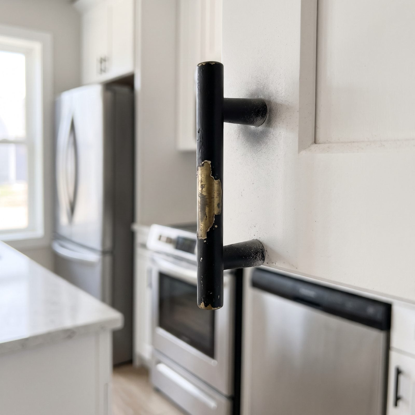 Painted Brass Hardware Already Chipping