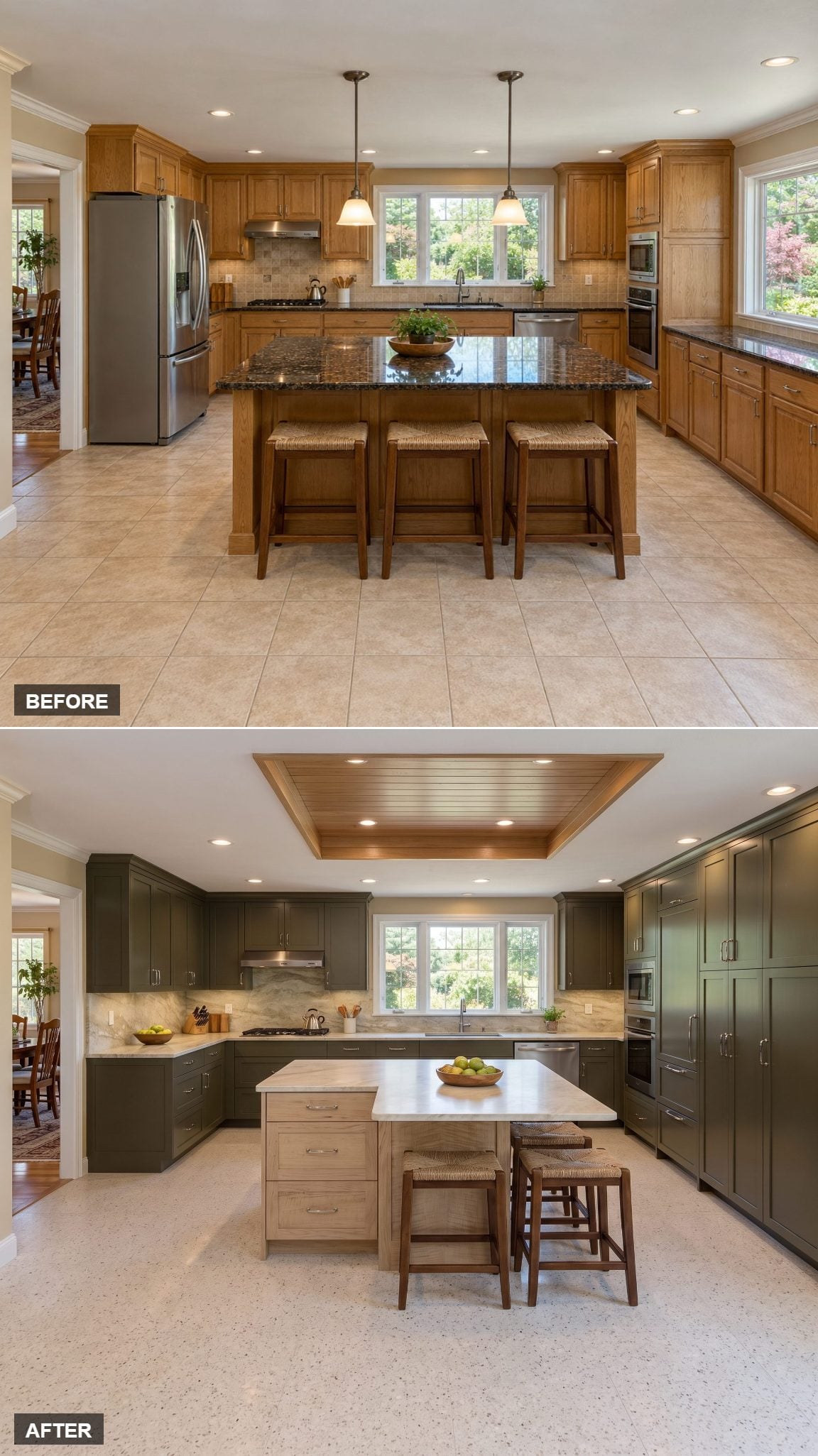 Pale Elm Island That Draws a Line Between Breakfast and the Burners