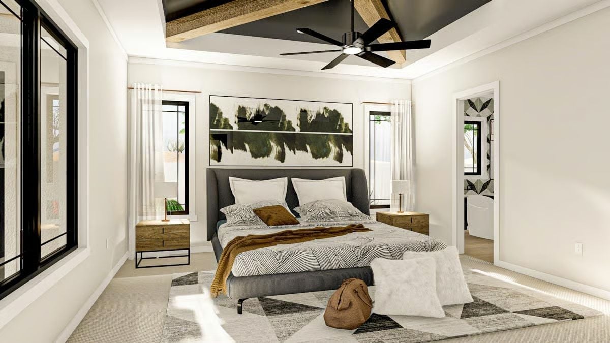 Dark Ceiling, Warm Throw, and a Tray That Knows Exactly What It's Doing