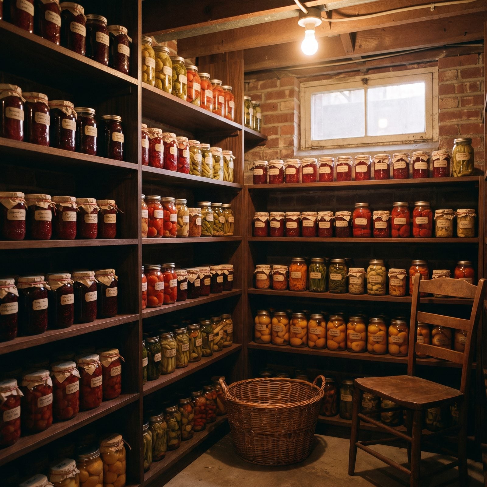 The Pantry Lined With Homemade Jams and Canned Everything