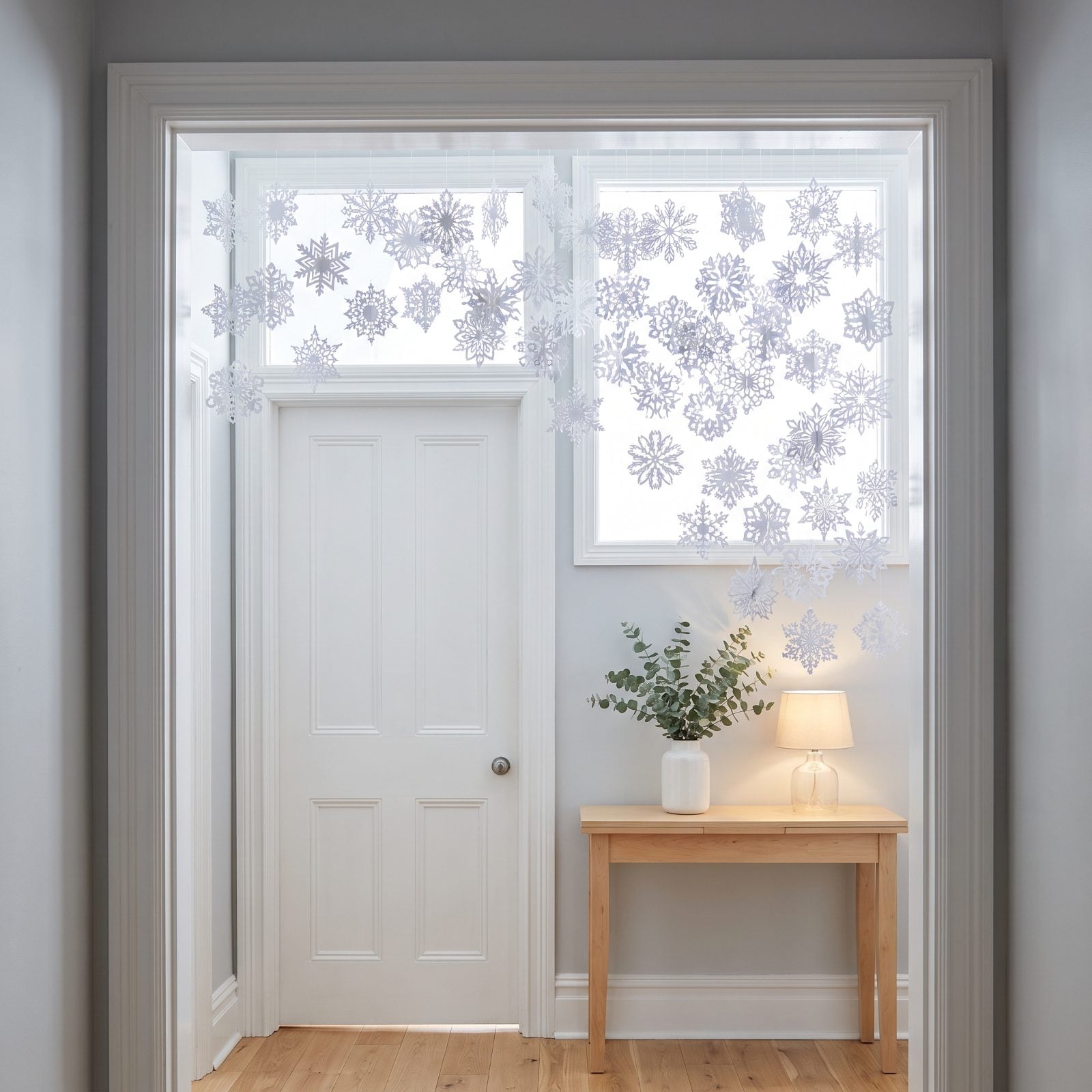 Paper Snowflakes Concentrated Around the Transom