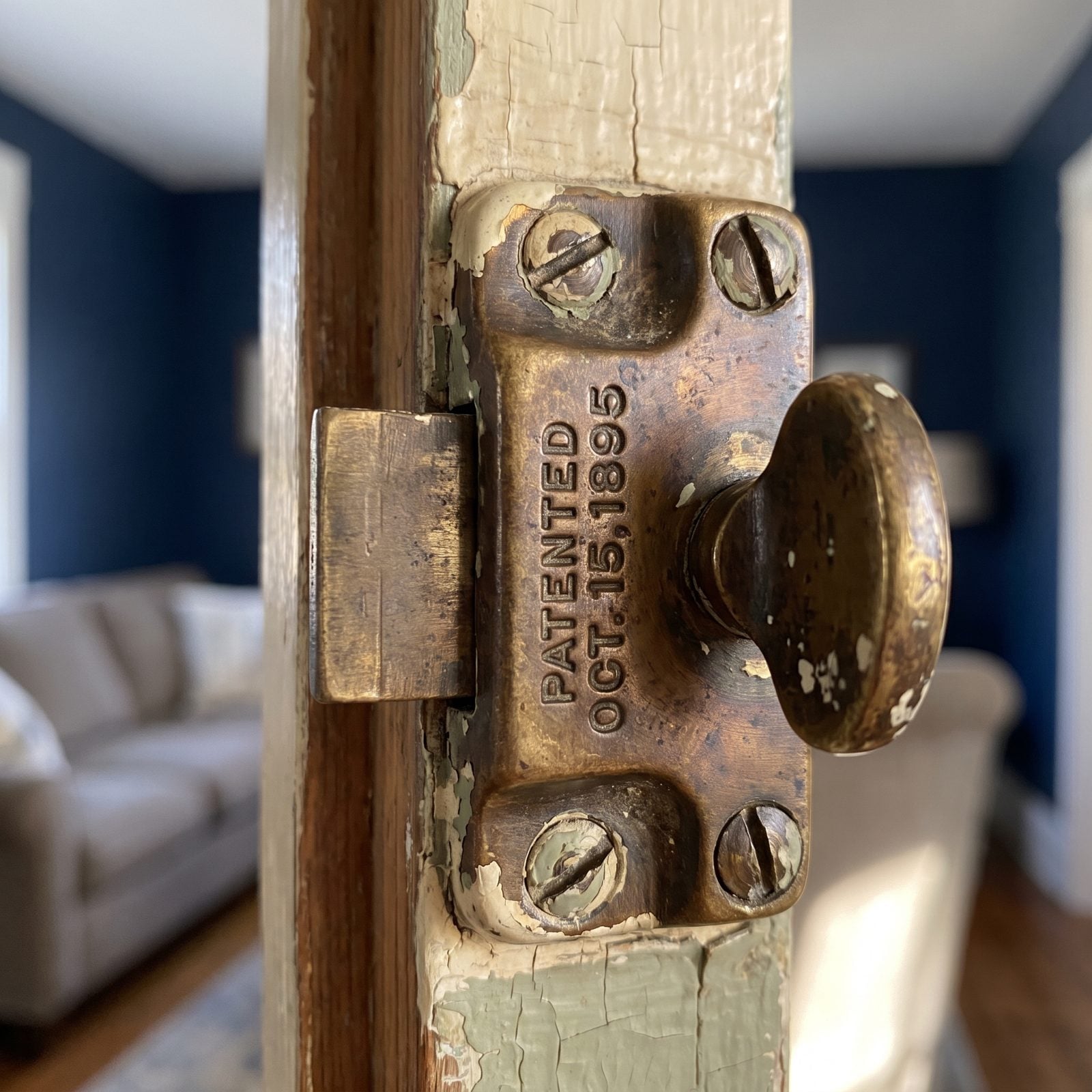 Patent Dates on Original Sash Locks and Door Hardware
