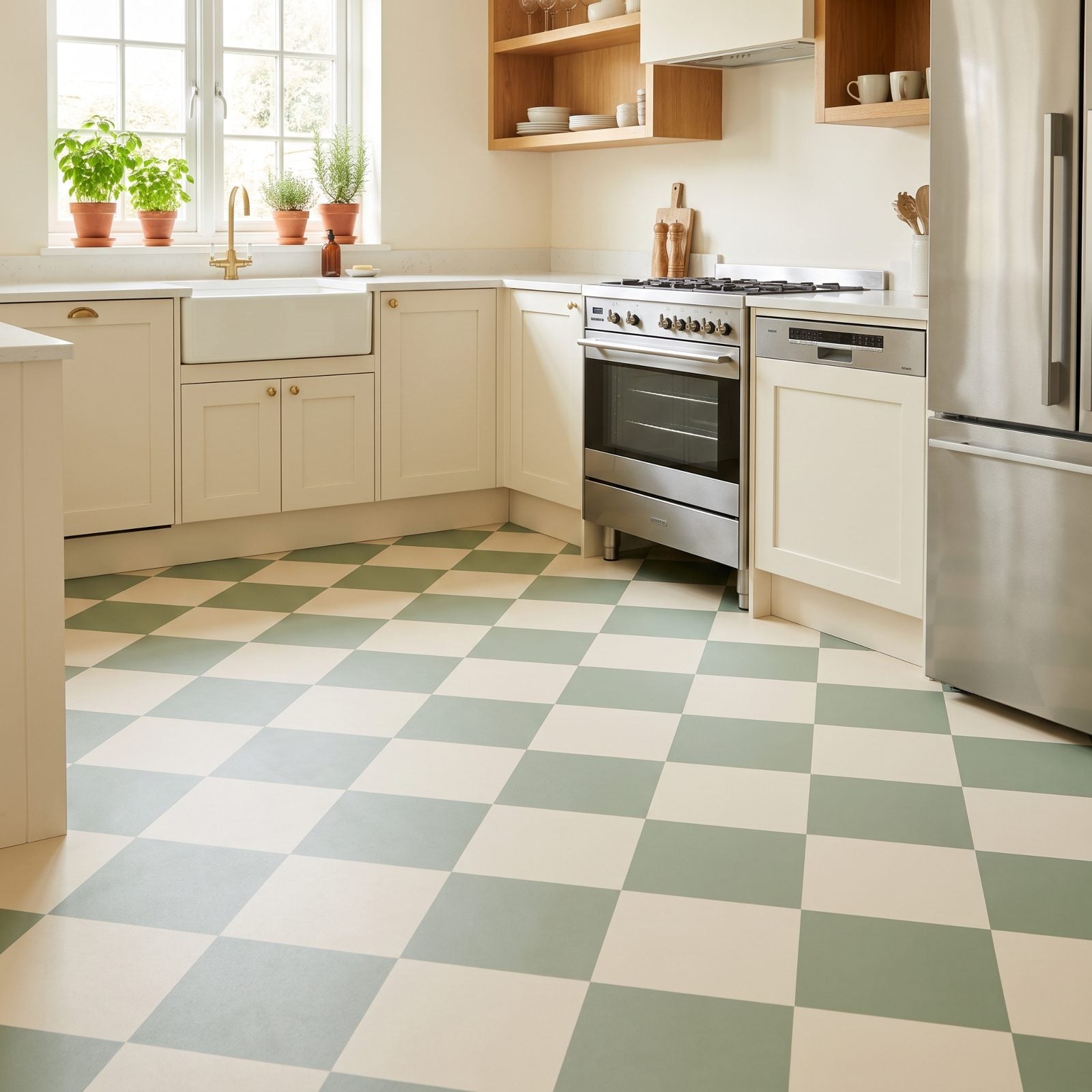 Patterned Linoleum Floors