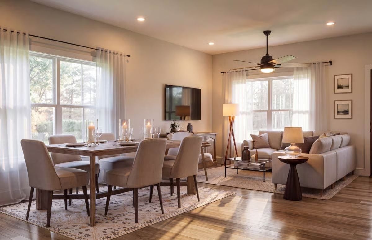 Warm Wood Floors and Candlelight Set the Tone Before You Sit Down