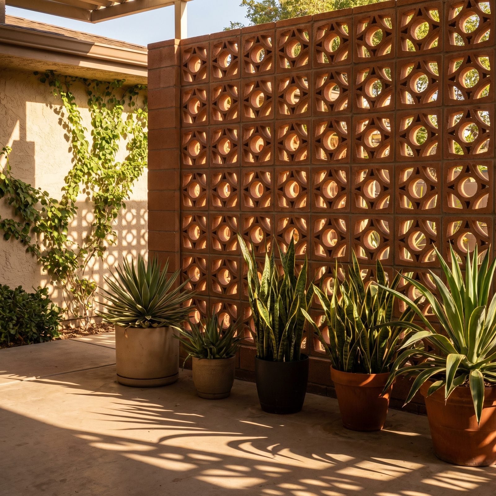 A Perforated Brick Breeze-Block Wall