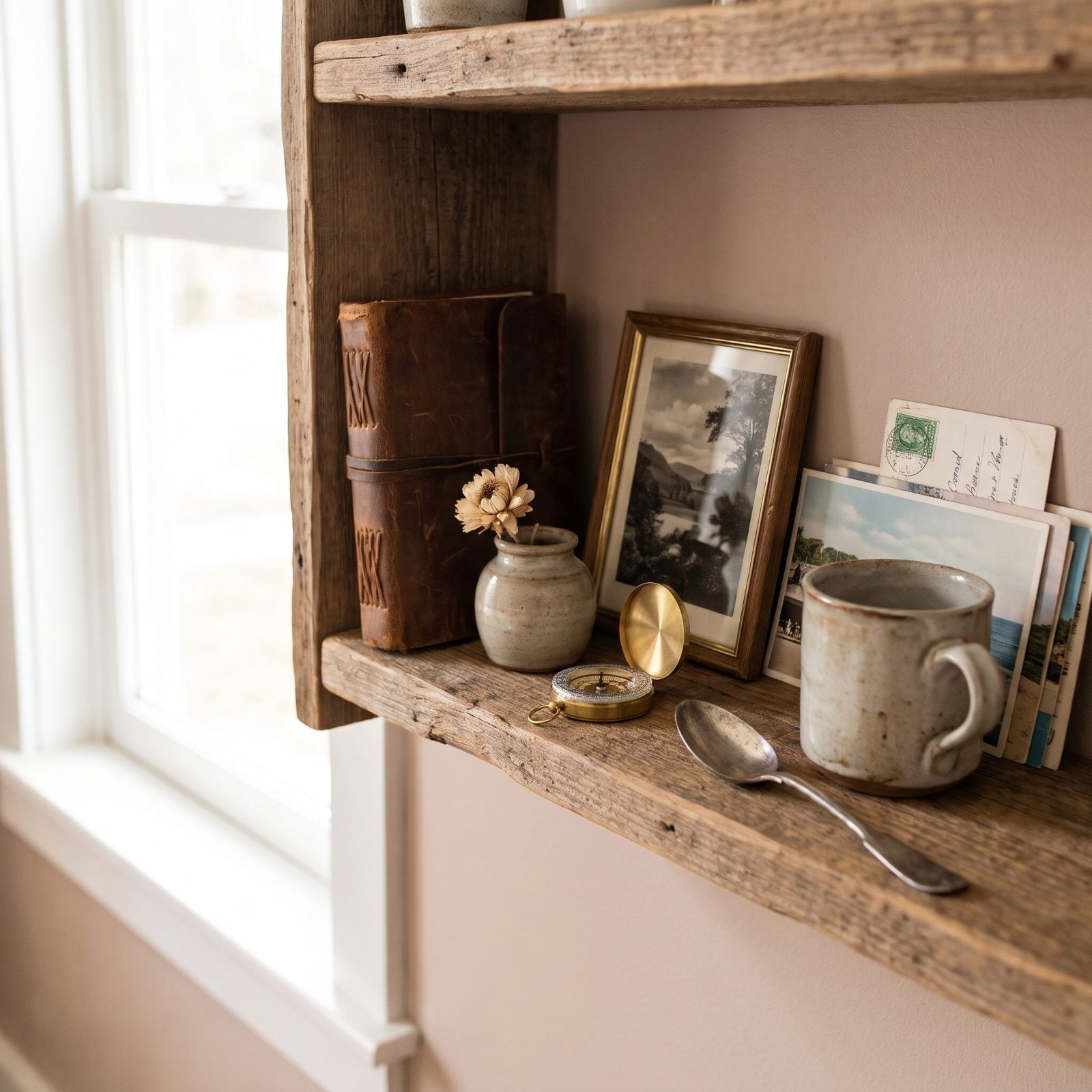 Personal Keepsakes on Open Shelves