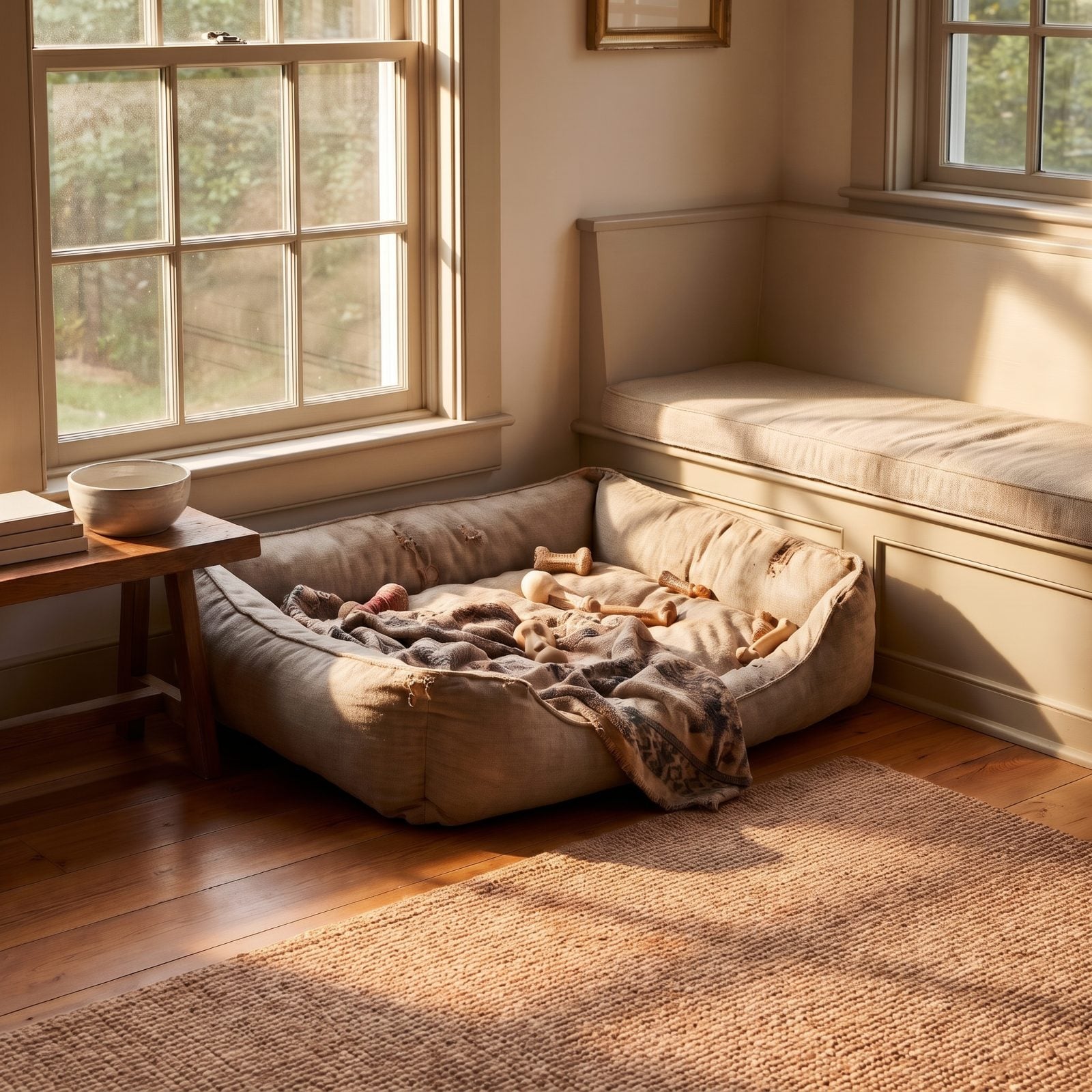 A Pet Bed Tucked in the Corner