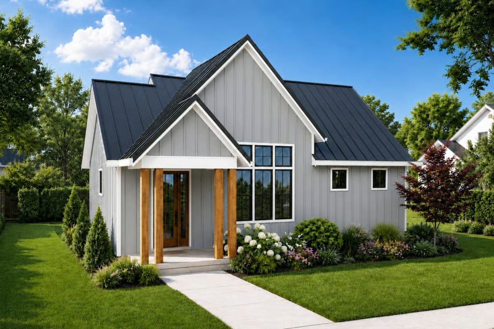 Pewter Gable 1-Bedroom Modern Farmhouse Cottage with Covered Outdoor Living Designed for Couples Who Love a Quiet Morning Coffee More Than Anything (Floor Plan)