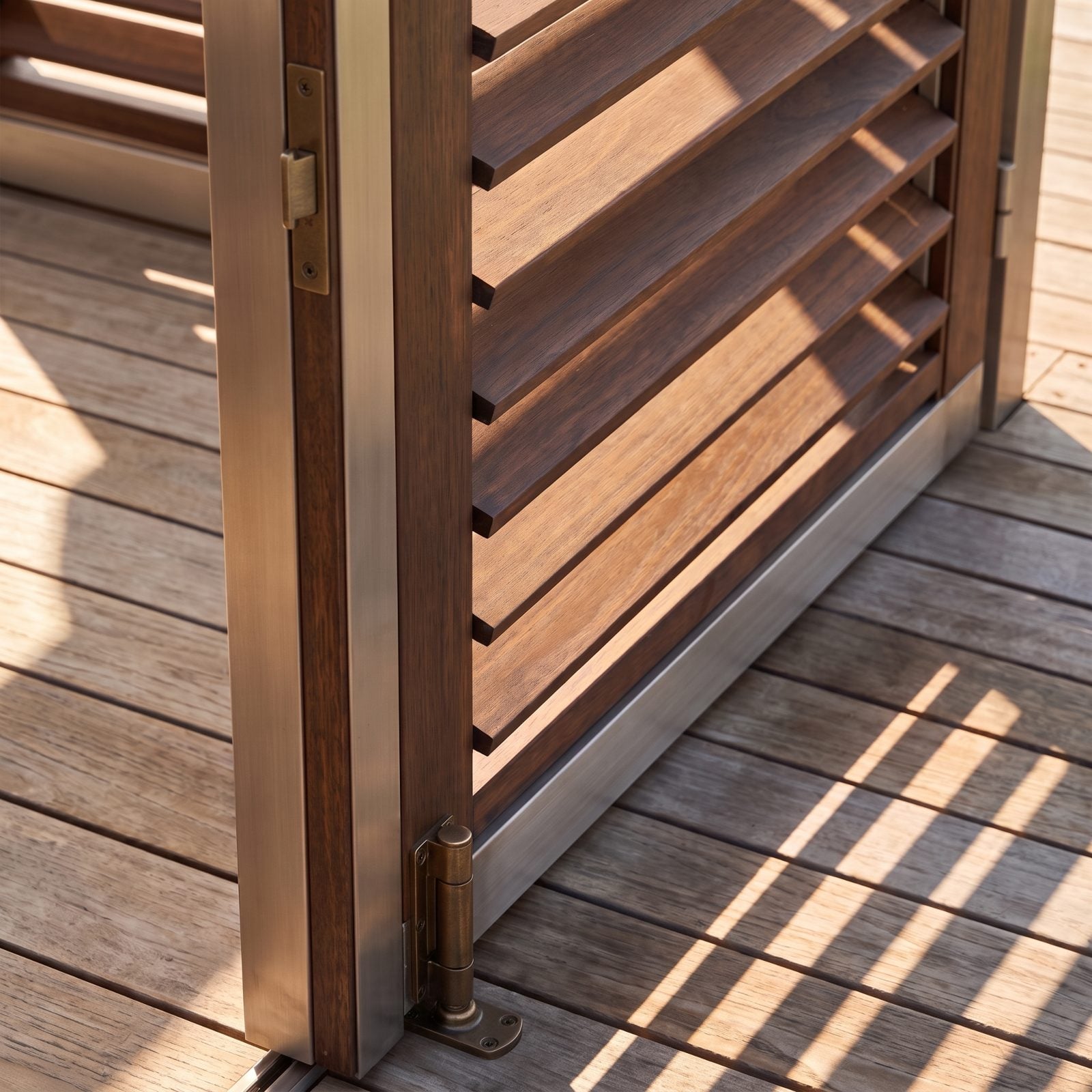 A Pivoting Louver Privacy Screen