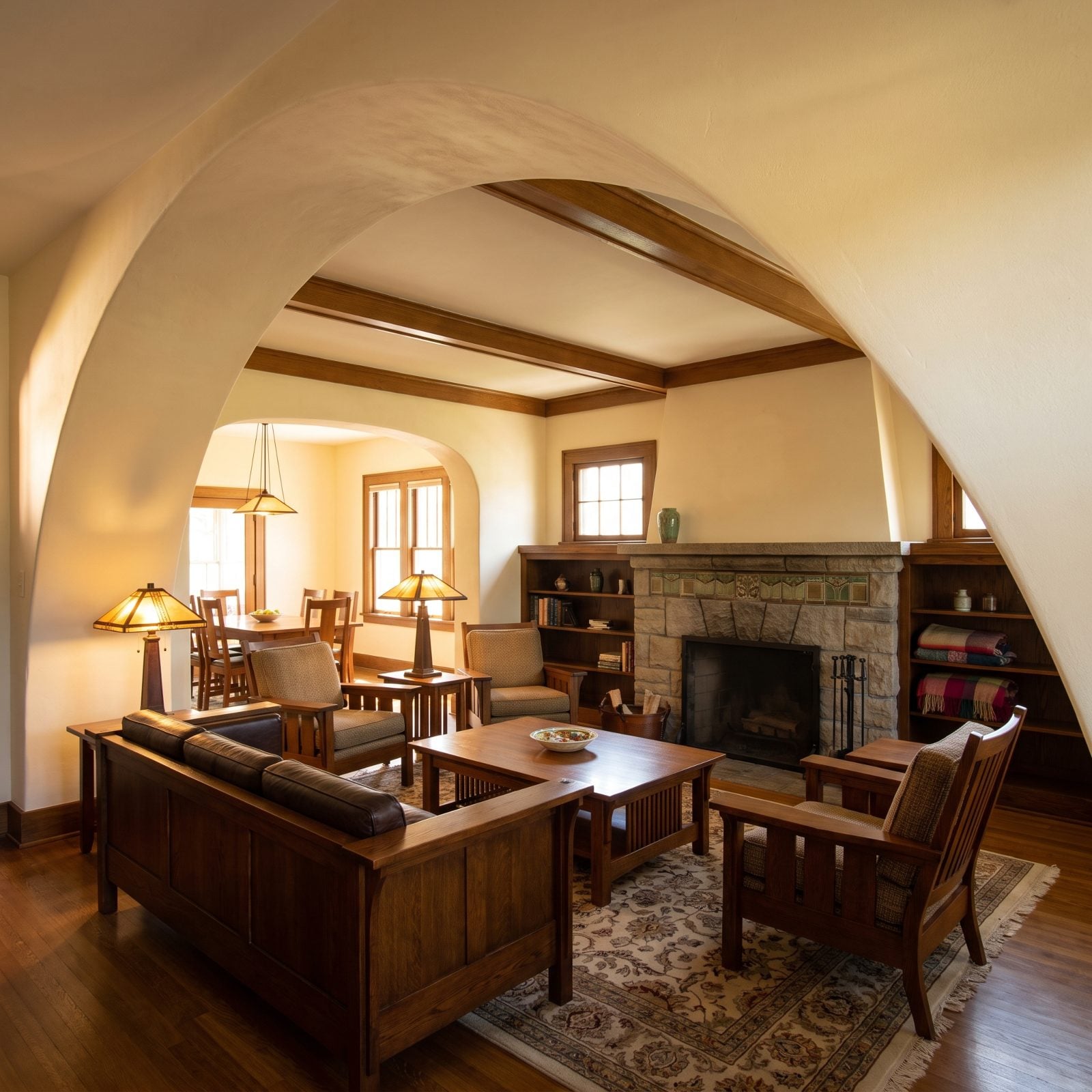 Plaster Archways Softening the Line Between Rooms