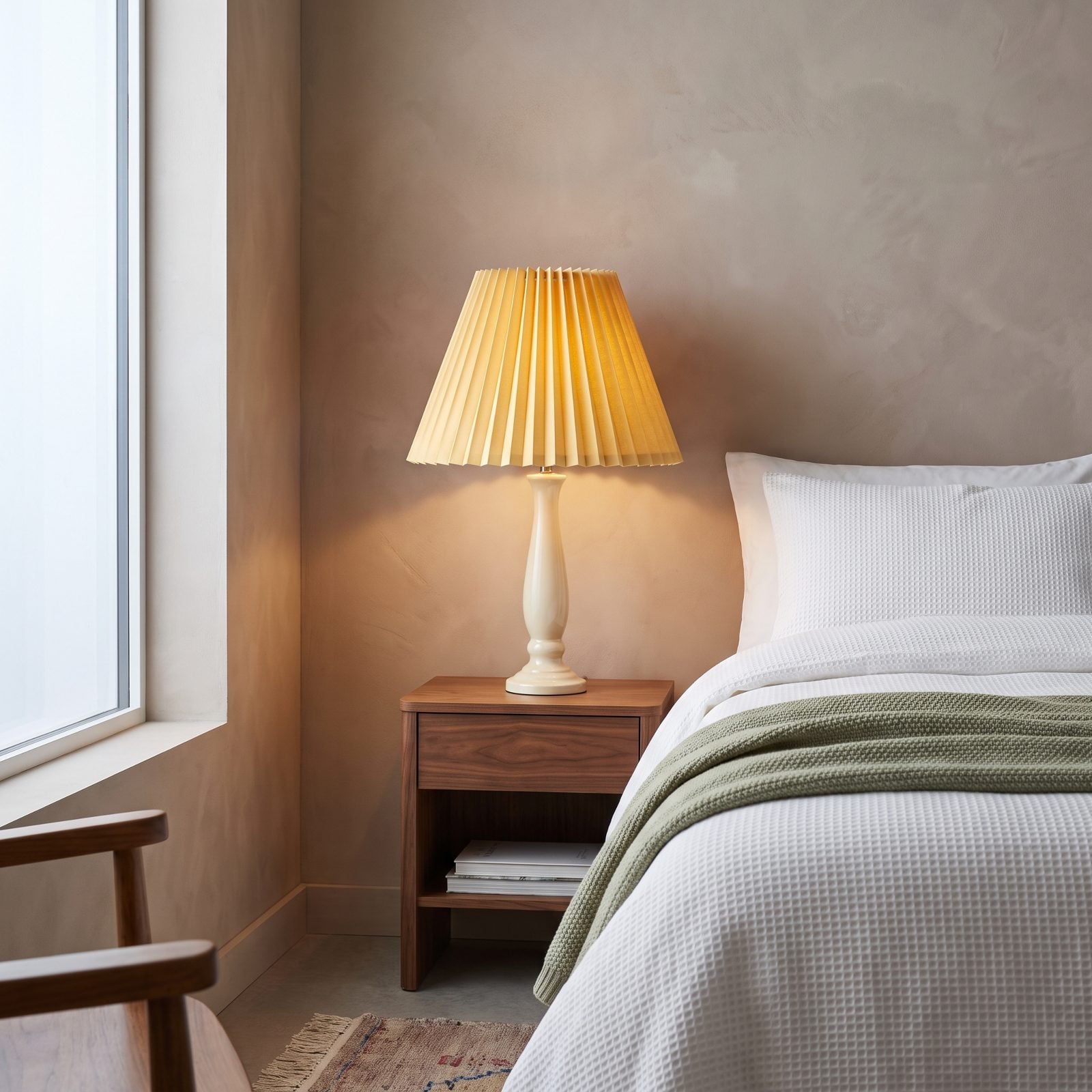 Pleated Fabric Lampshades, Minus the Dust-Collector Vibe