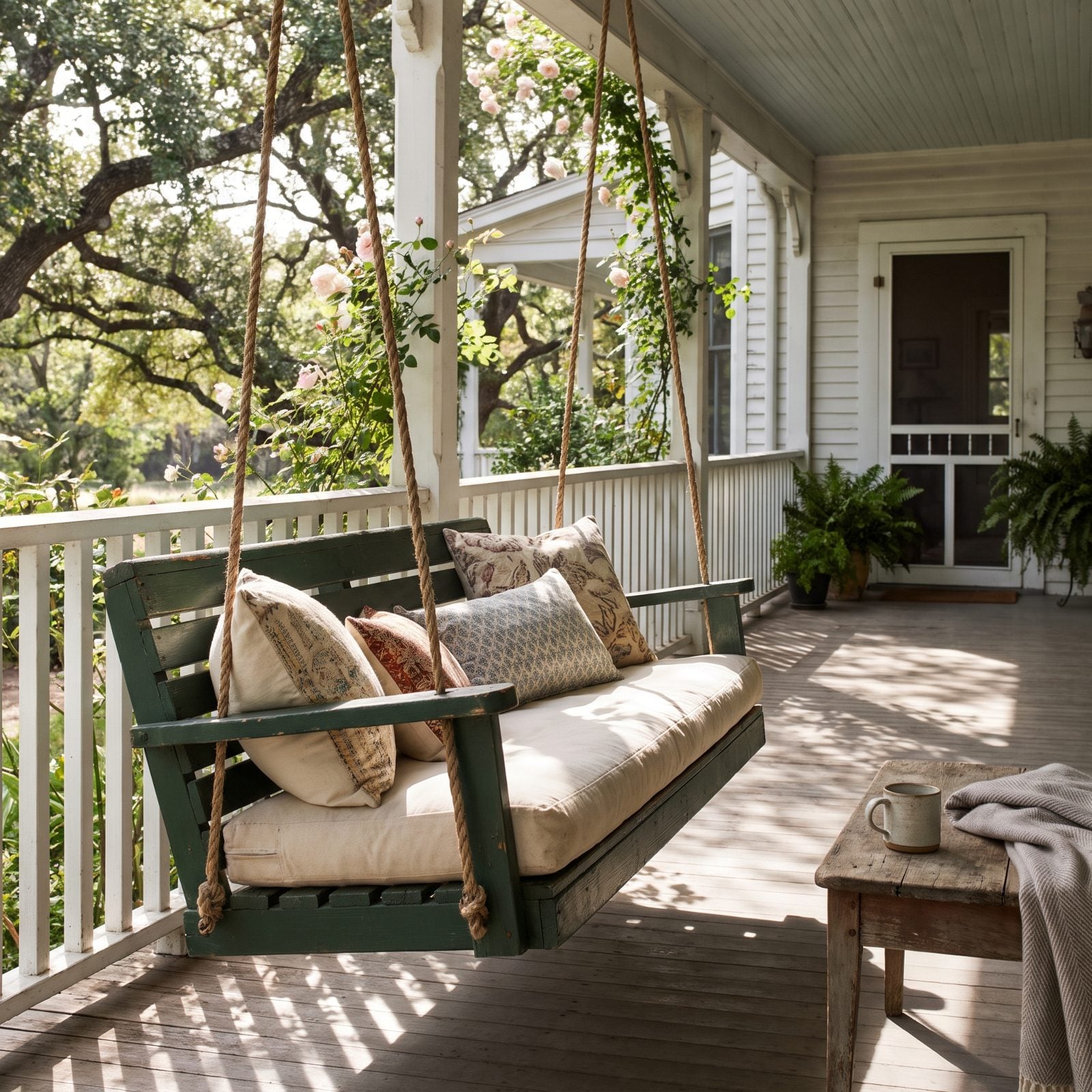 A Porch Swing That Asks You to Sit Down
