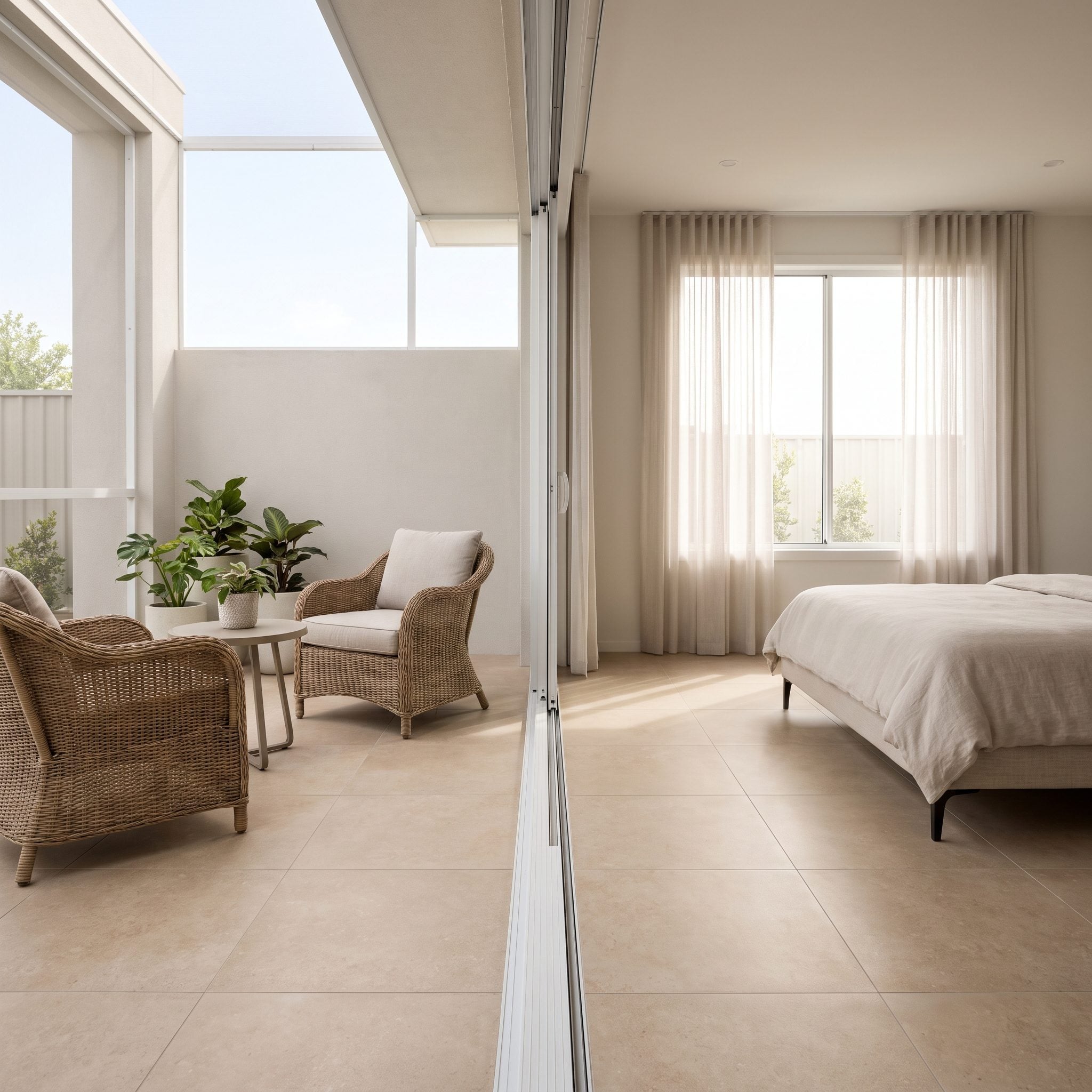 The Primary Bedroom With Its Own Outdoor Sitting Room