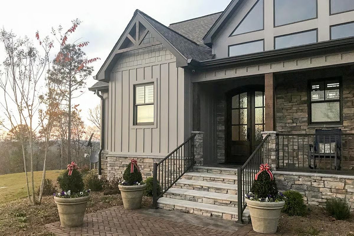Board-and-Batten Meets Stacked Stone on a Ridge Worth Earning