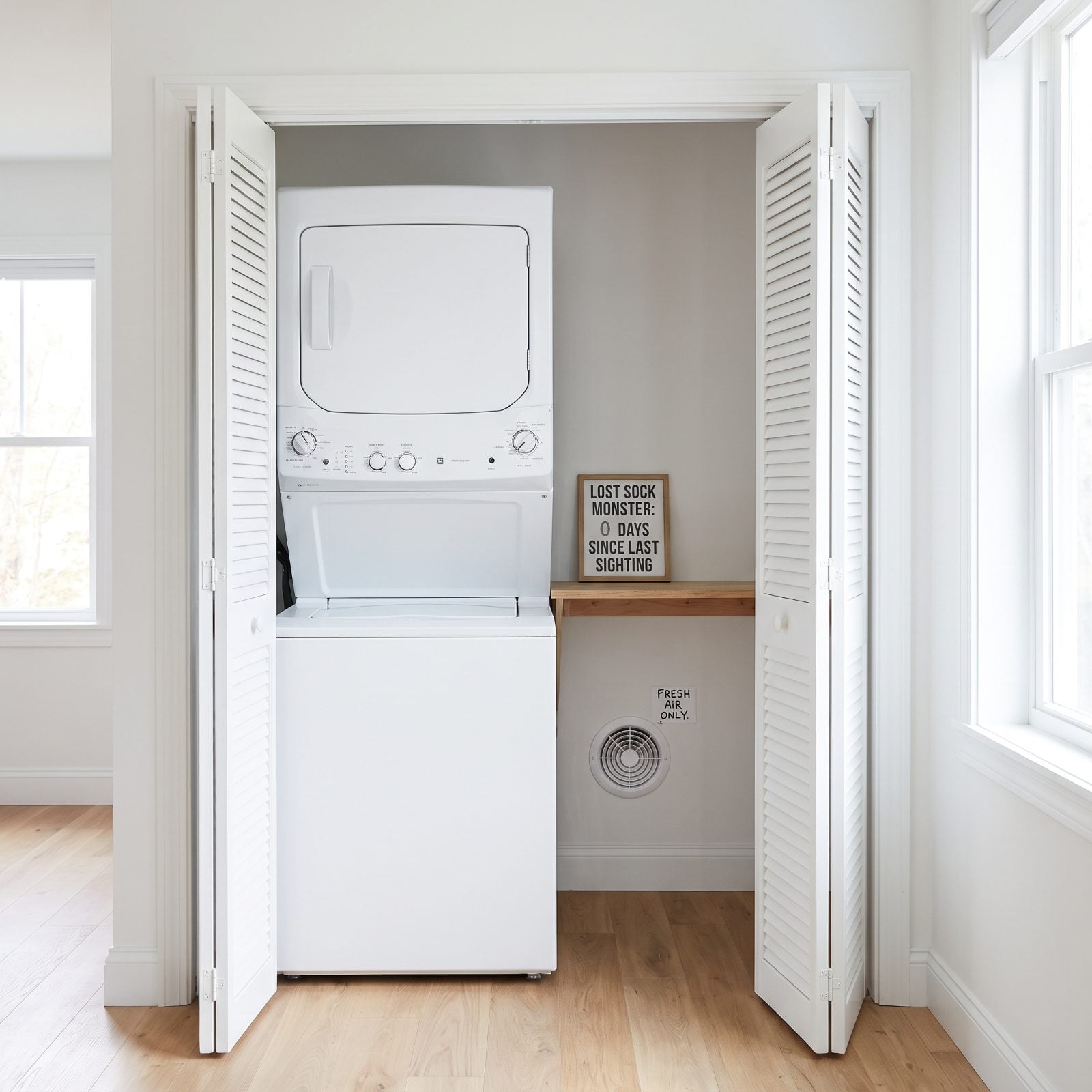 A Properly Ventilated Laundry Closet