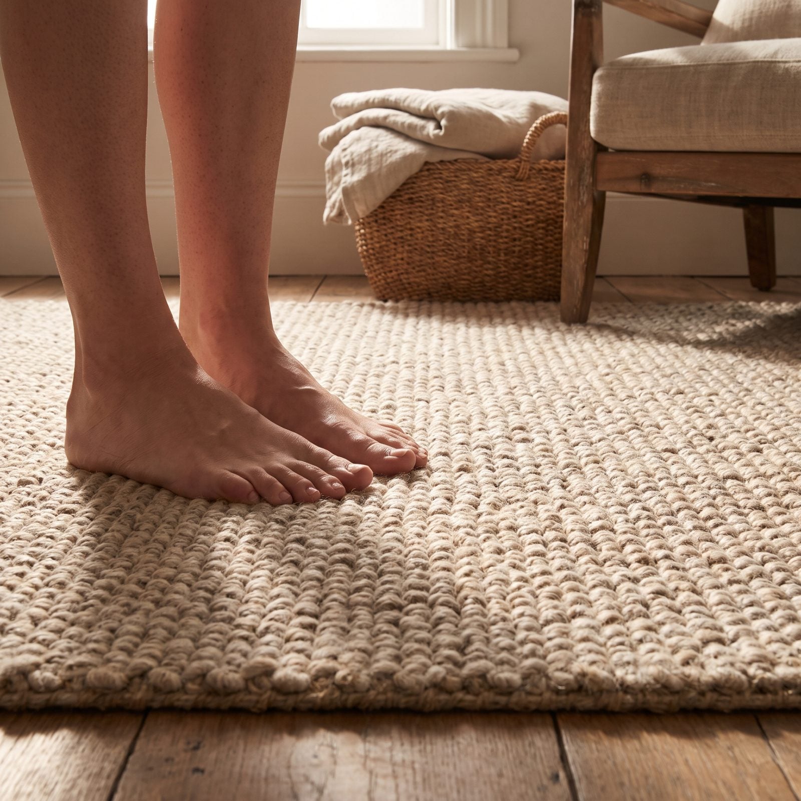 Put a Textured Rug Underfoot
