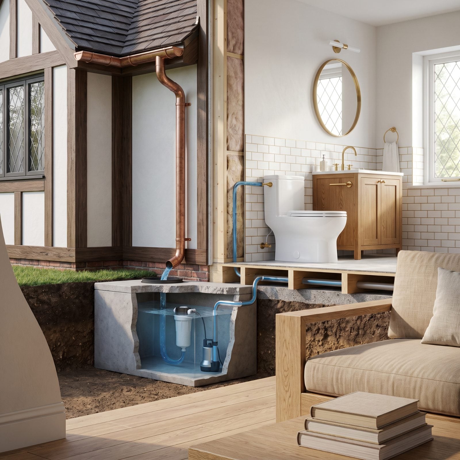 A Rainwater-Fed Toilet That Flushes With the Sky