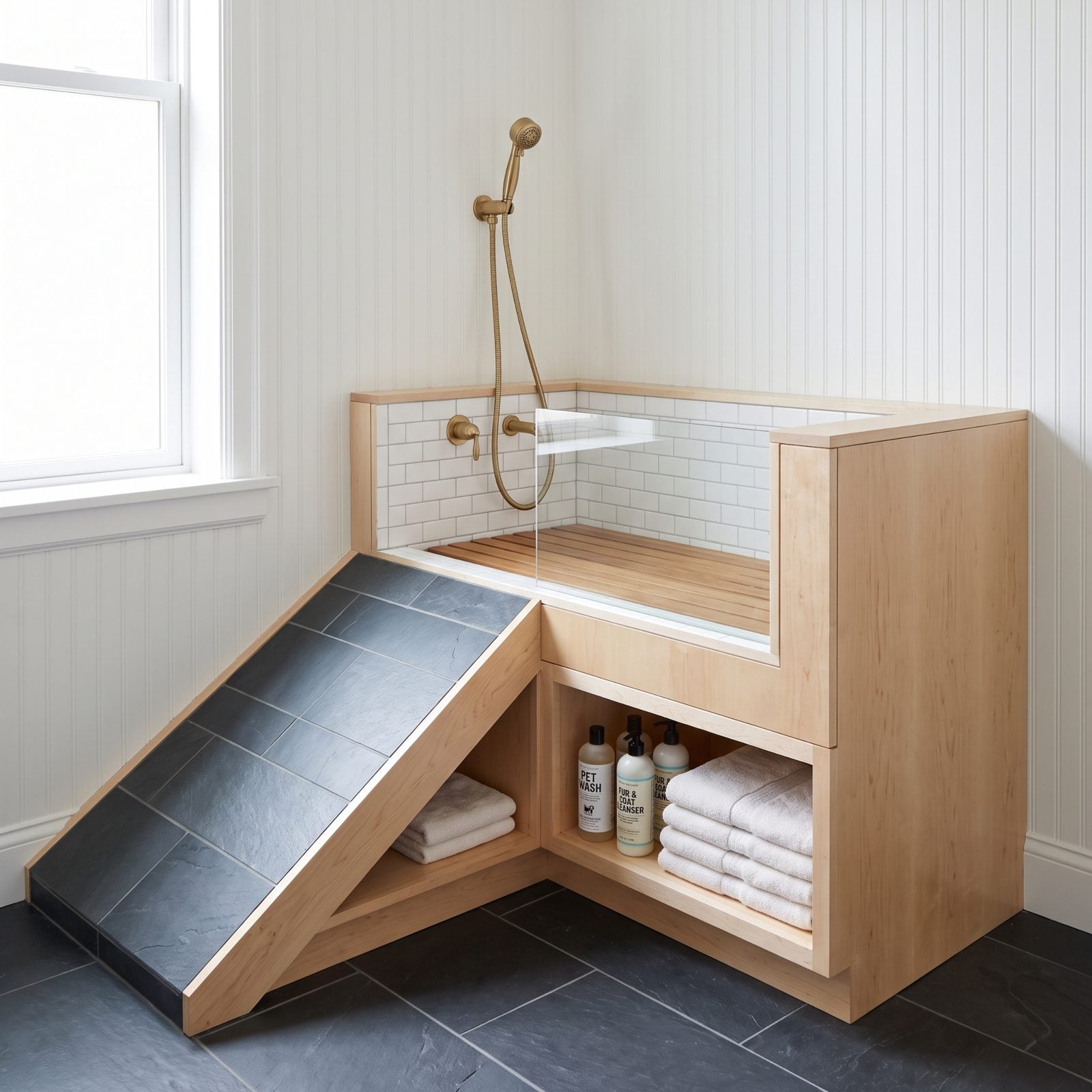 Raised Pet-Washing Station