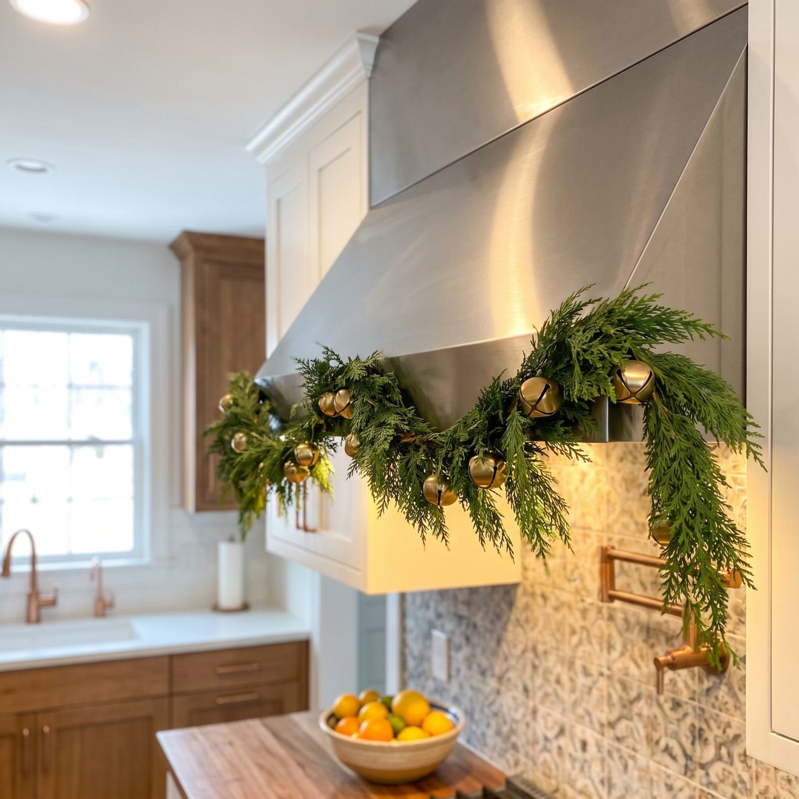 A Range Hood Crowned With Cedar and Bells