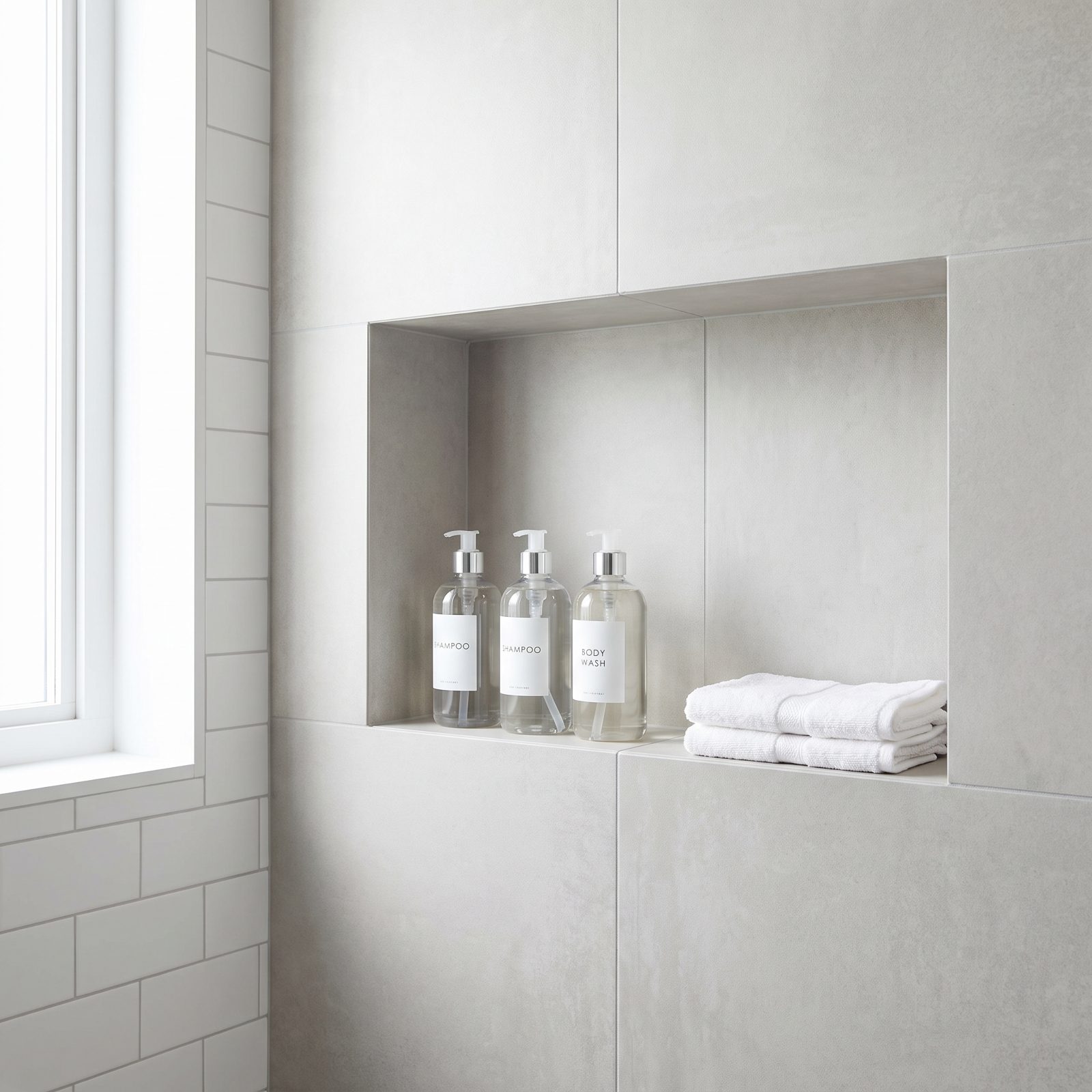 A Recessed Shower Niche