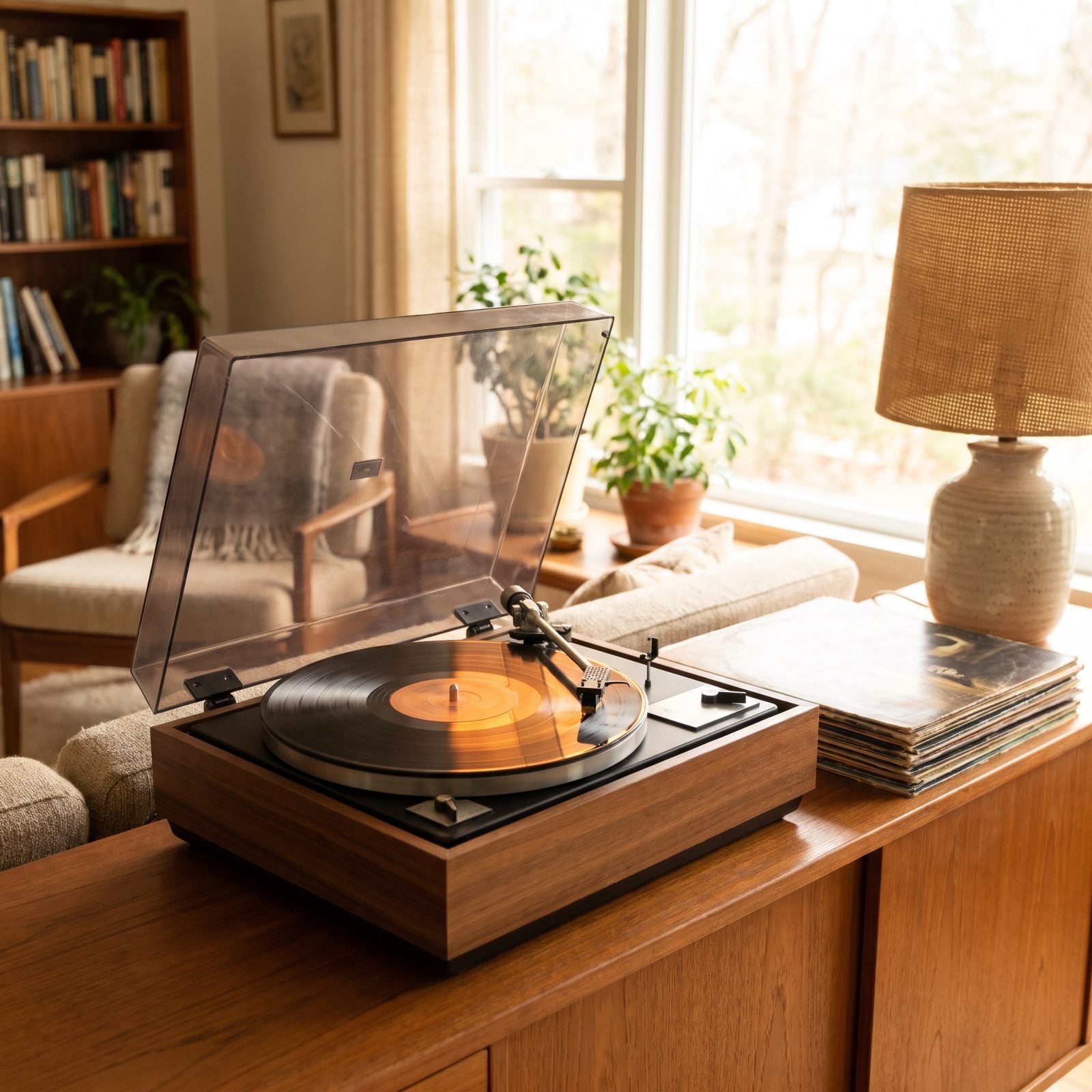 A Record Player or Music Softly Playing