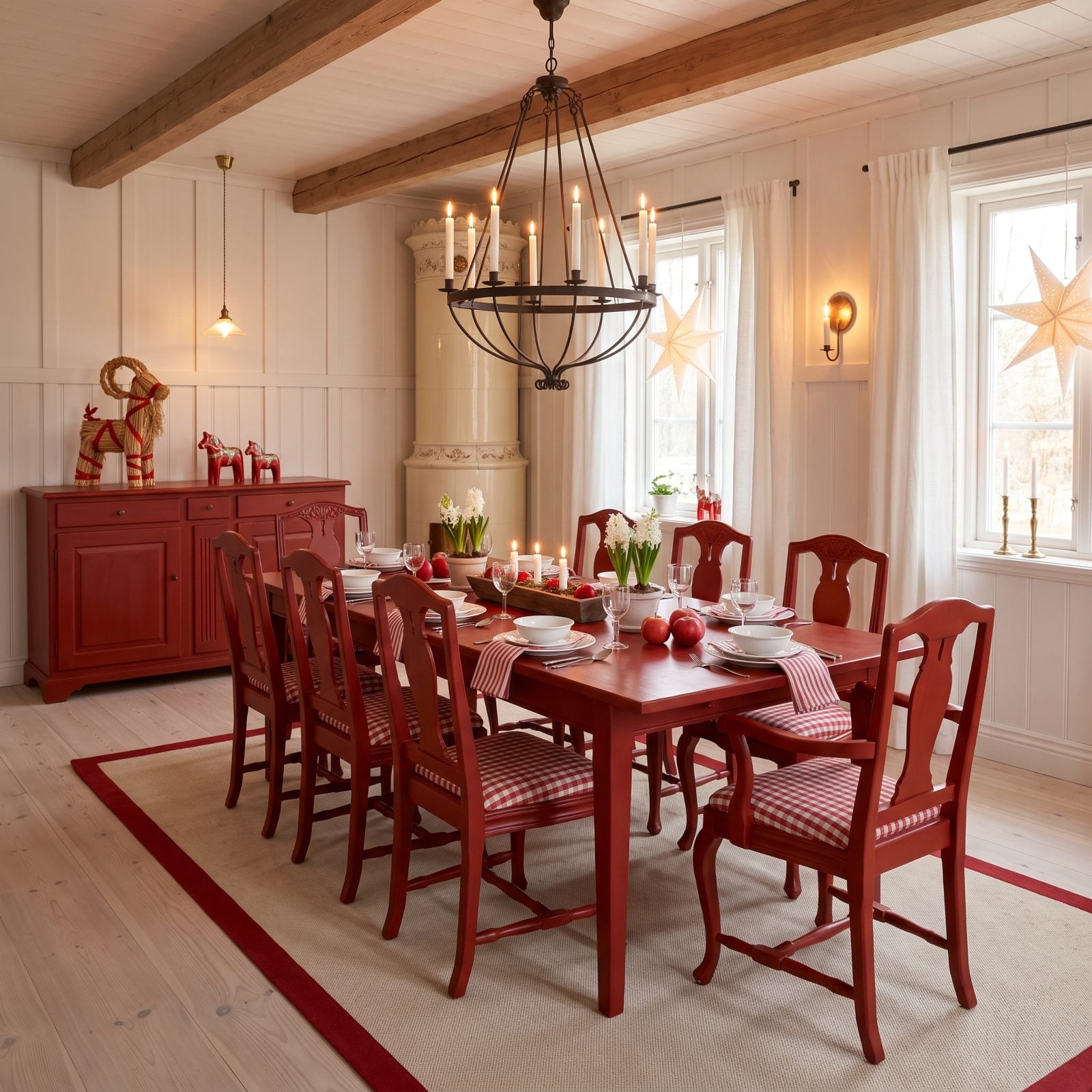 Red-Painted Furniture and Swedish Christmas Cheer