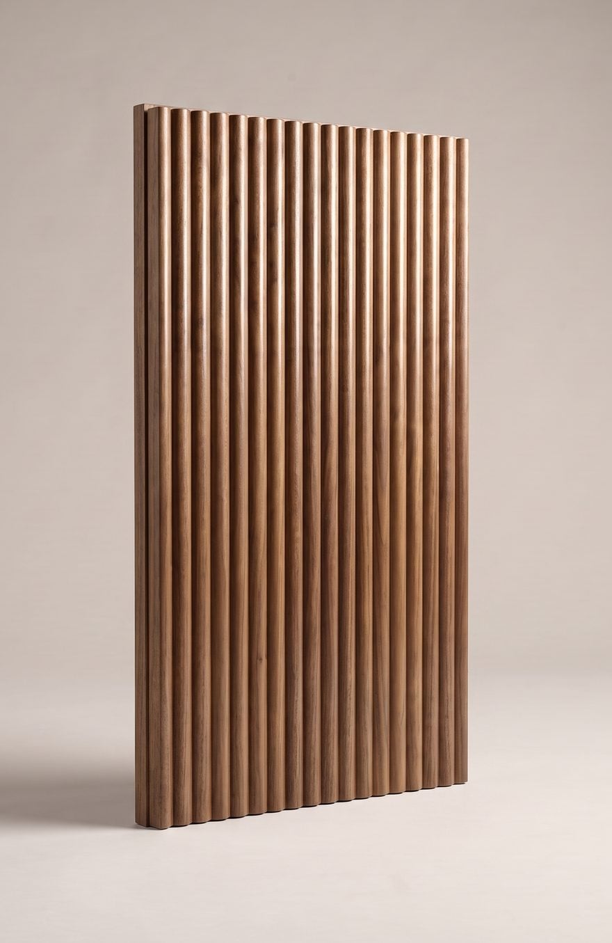 Reeded kitchen cabinet door illustration