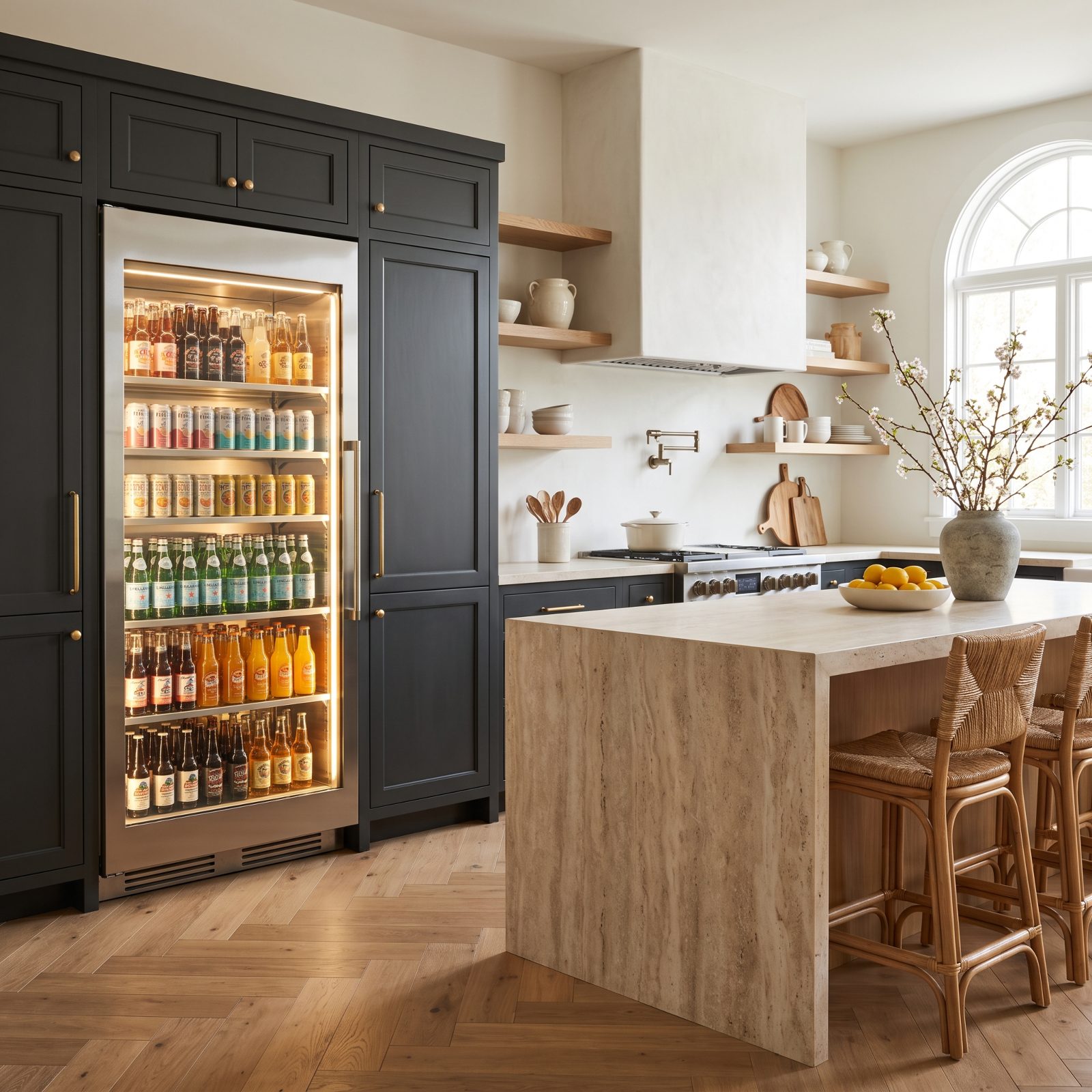 A Refrigerated Beverage Station