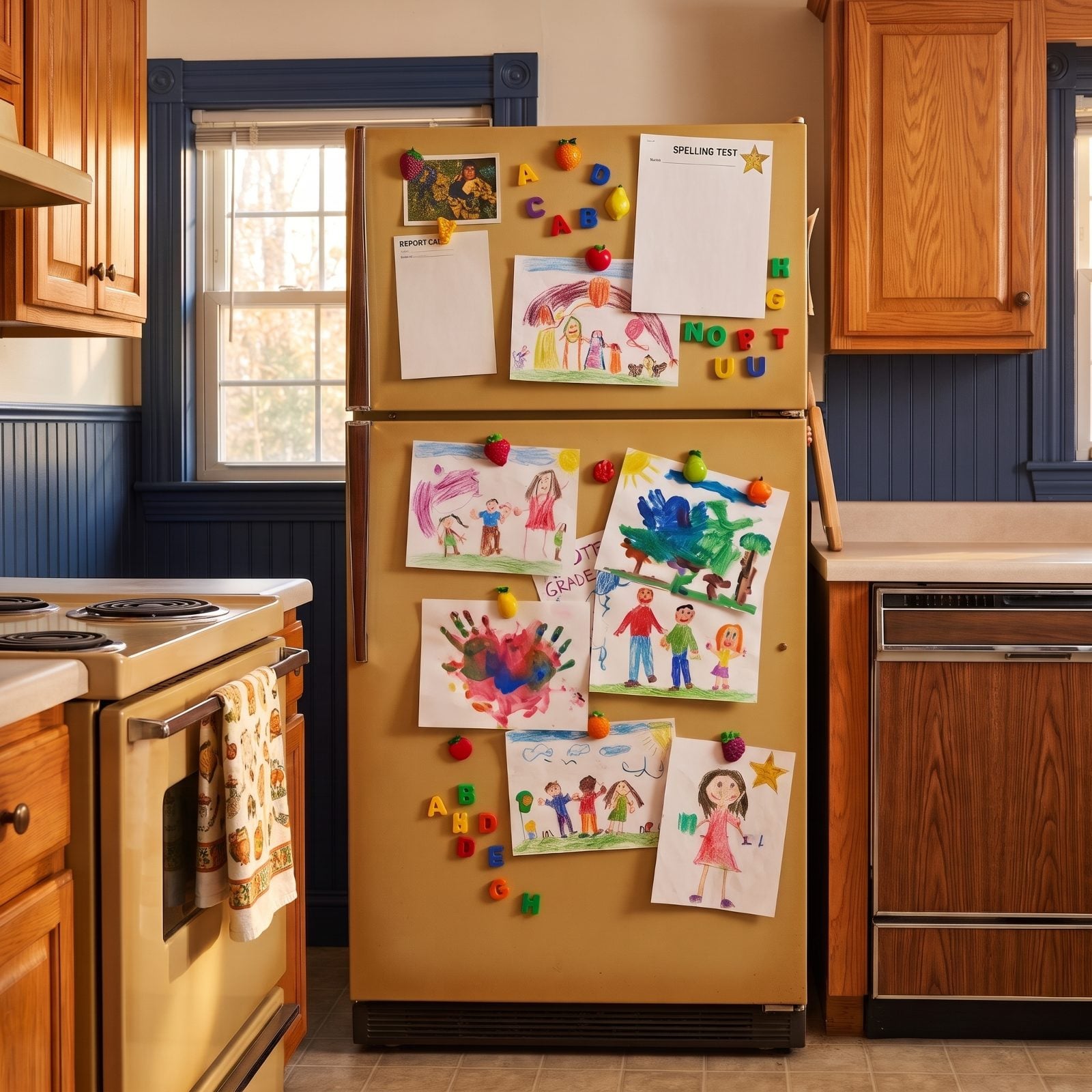A Refrigerator Buried Under Your Drawings and Report Cards