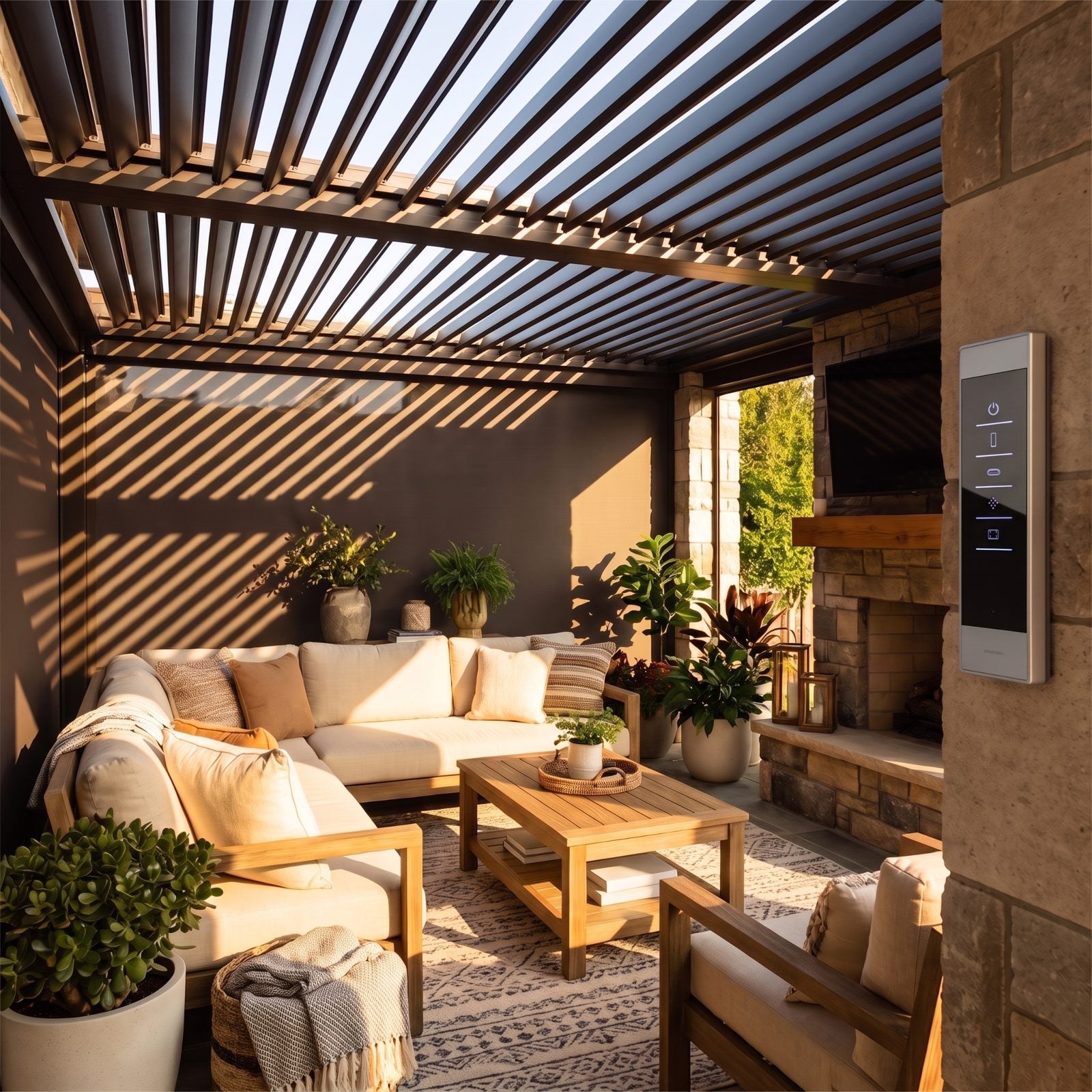 Remote-Controlled Louvered Pergolas