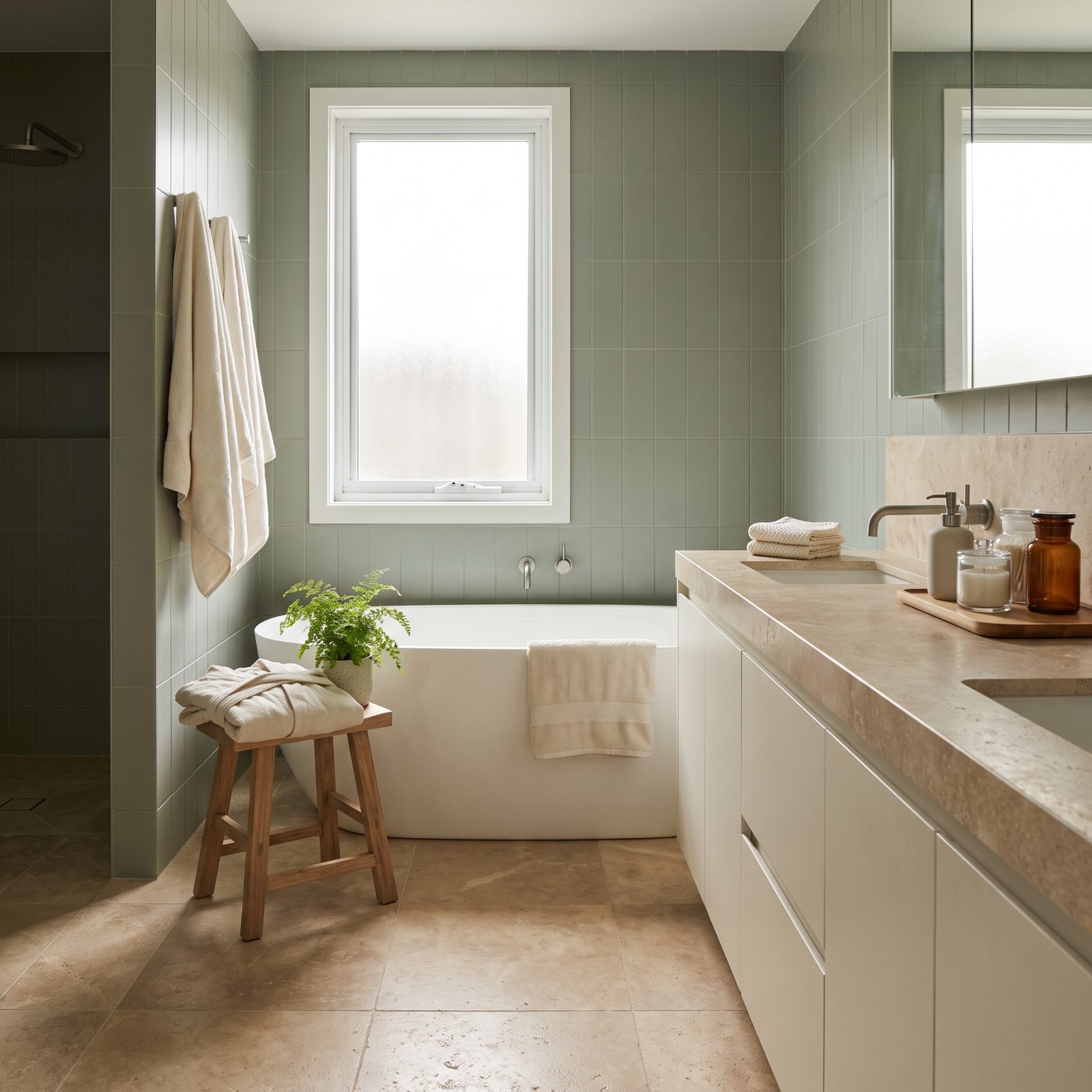 A Restful Spa Palette Built From Three Quiet Colors