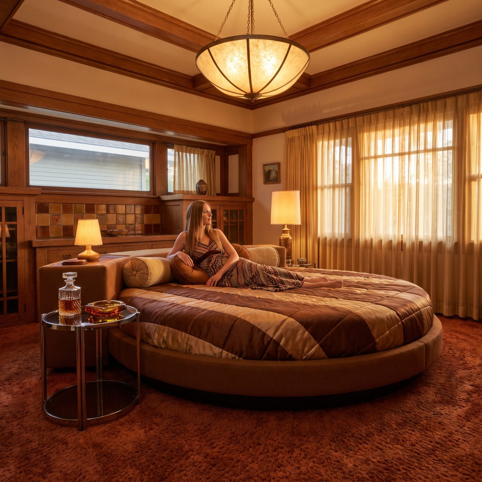 A Round Bed That Consumed the Floor Plan