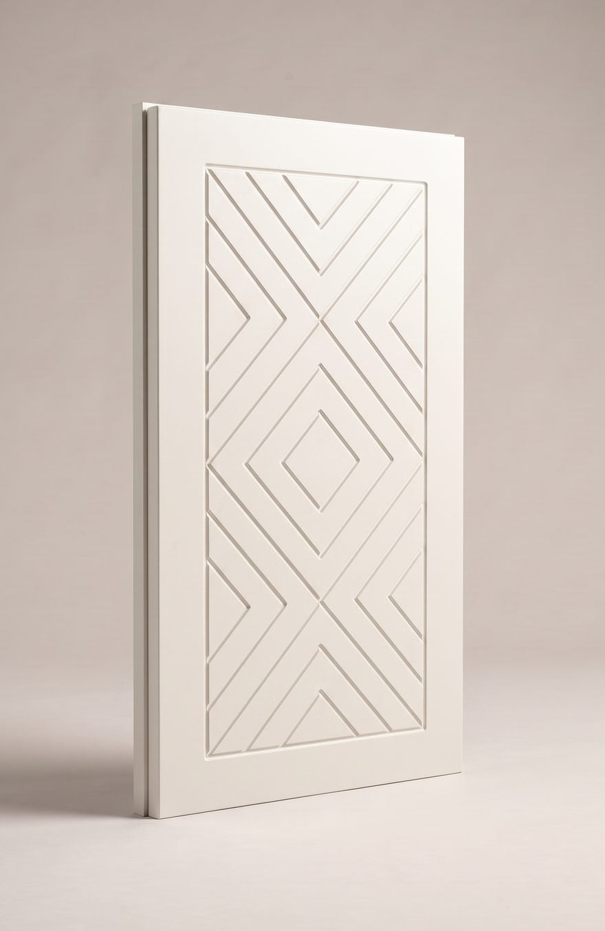 Routed Geometric Panel kitchen cabinet door illustration