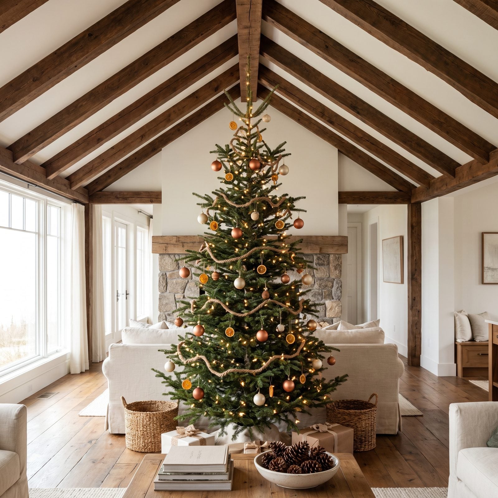 The Rustic Fir Aligned With Exposed Timber Rafters