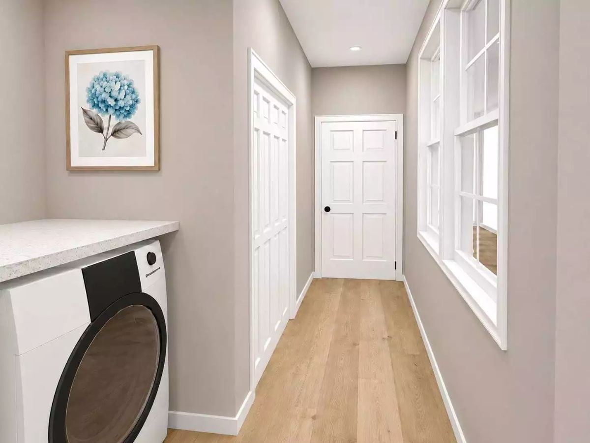 Folded-In Laundry Room with a Countertop That Actually Gets Used