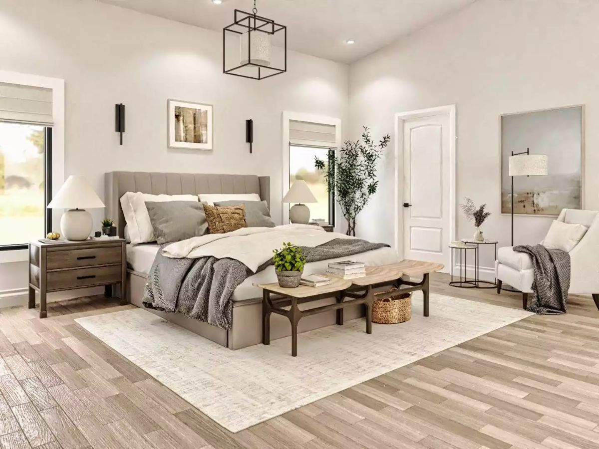 Layered Neutrals, a Winged Headboard, and Afternoon Light Worth Planning Around