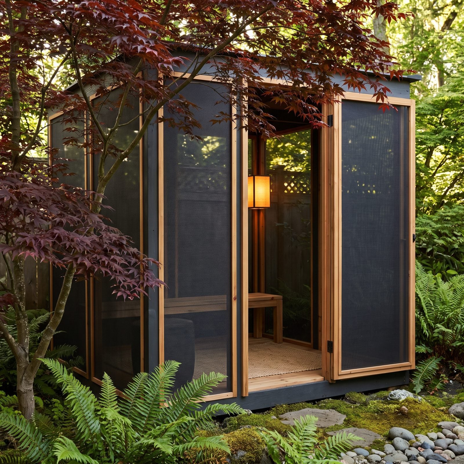 A Screened Meditation Pod