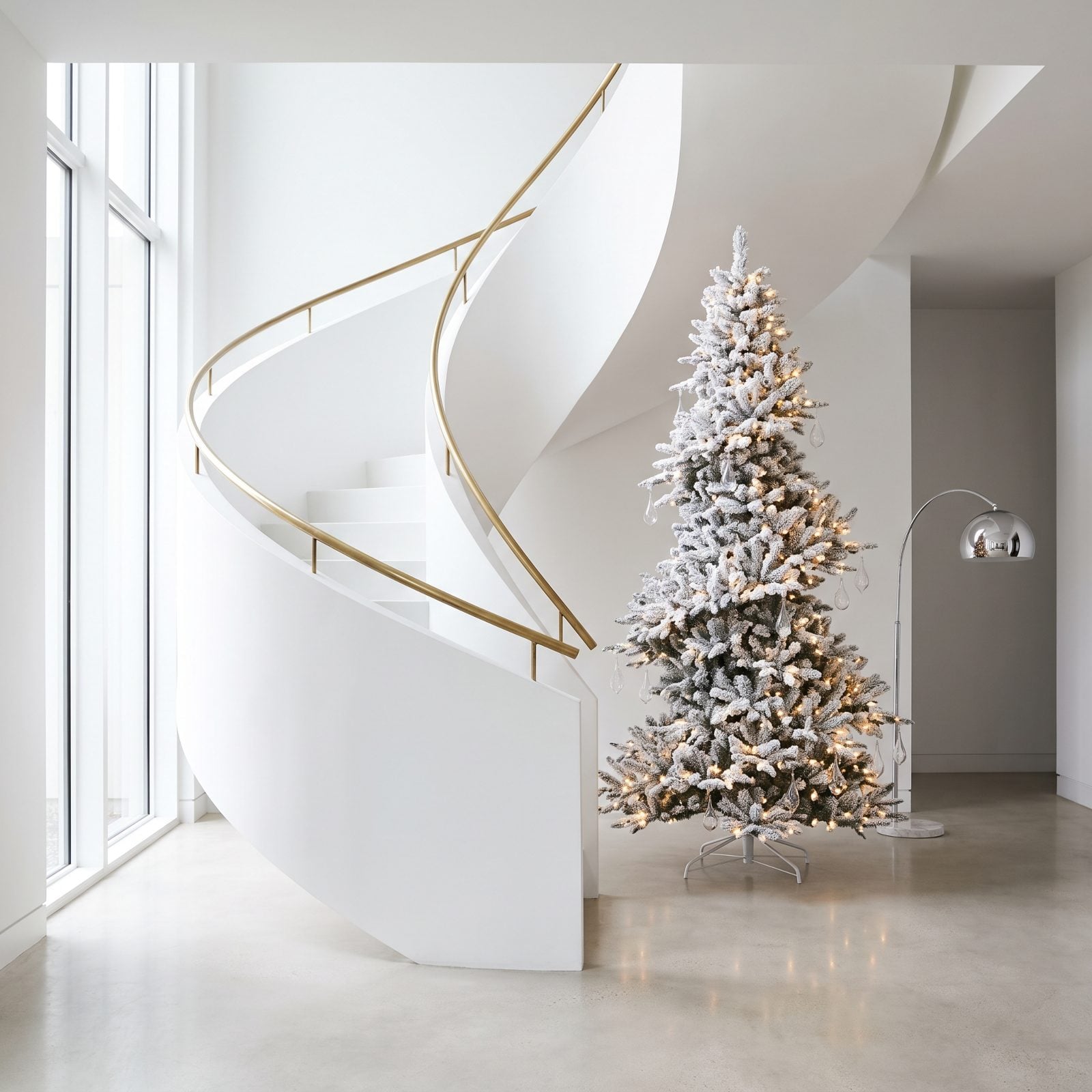 The Sculptural White Tree That Echoes a Spiral Staircase