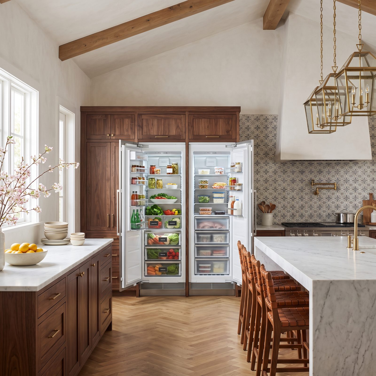 Separate Refrigerator and Freezer Columns