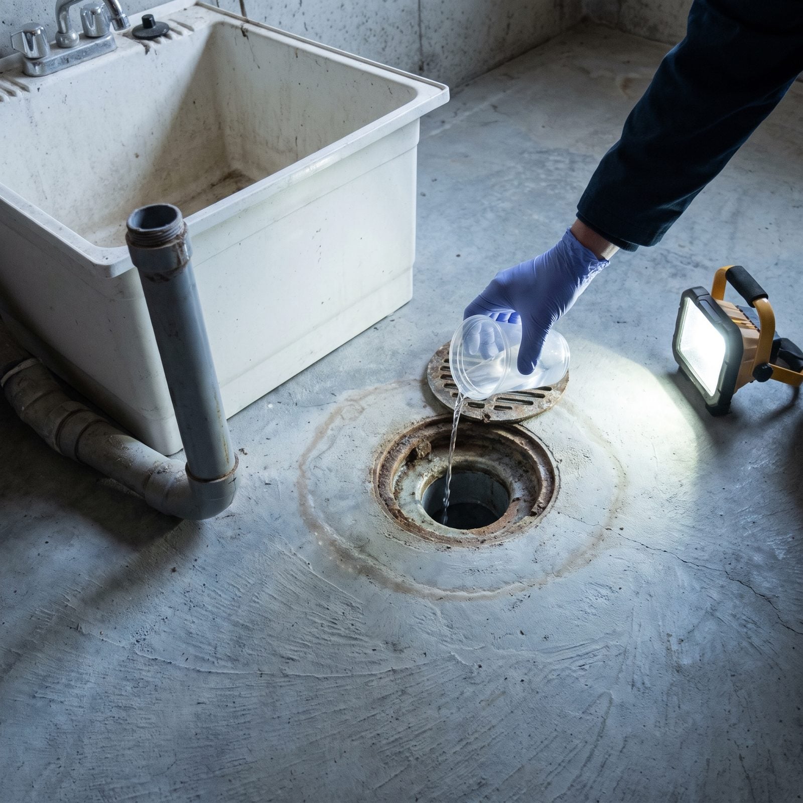 A Sewer-Gas Odor Near a Little-Used Drain