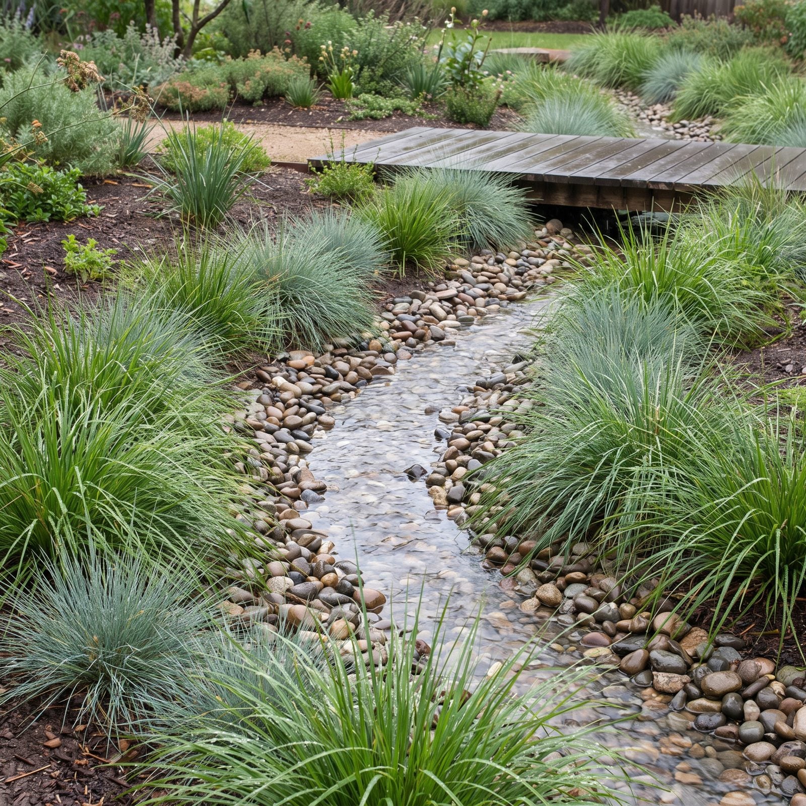 Shallow Swales That Replace Drainage Pipes