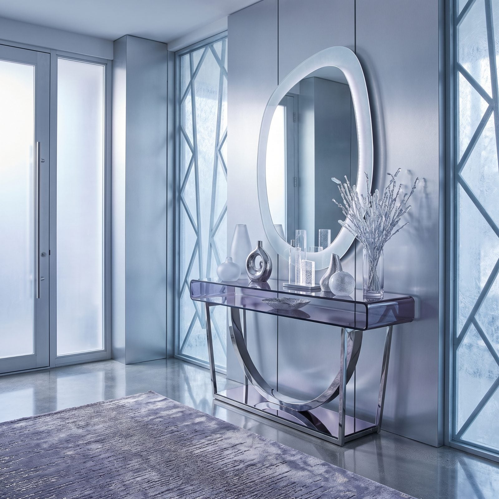 Silver and Smoky Violet: A Frosted, Almost Futuristic Christmas Entry